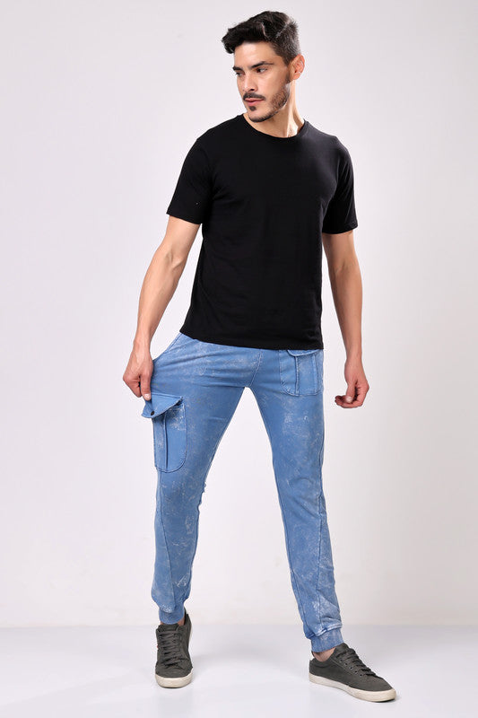 Stylox Men’s Slim Fit Stretchable Cotton Blend Joggers with Elastic Waist - Stylox