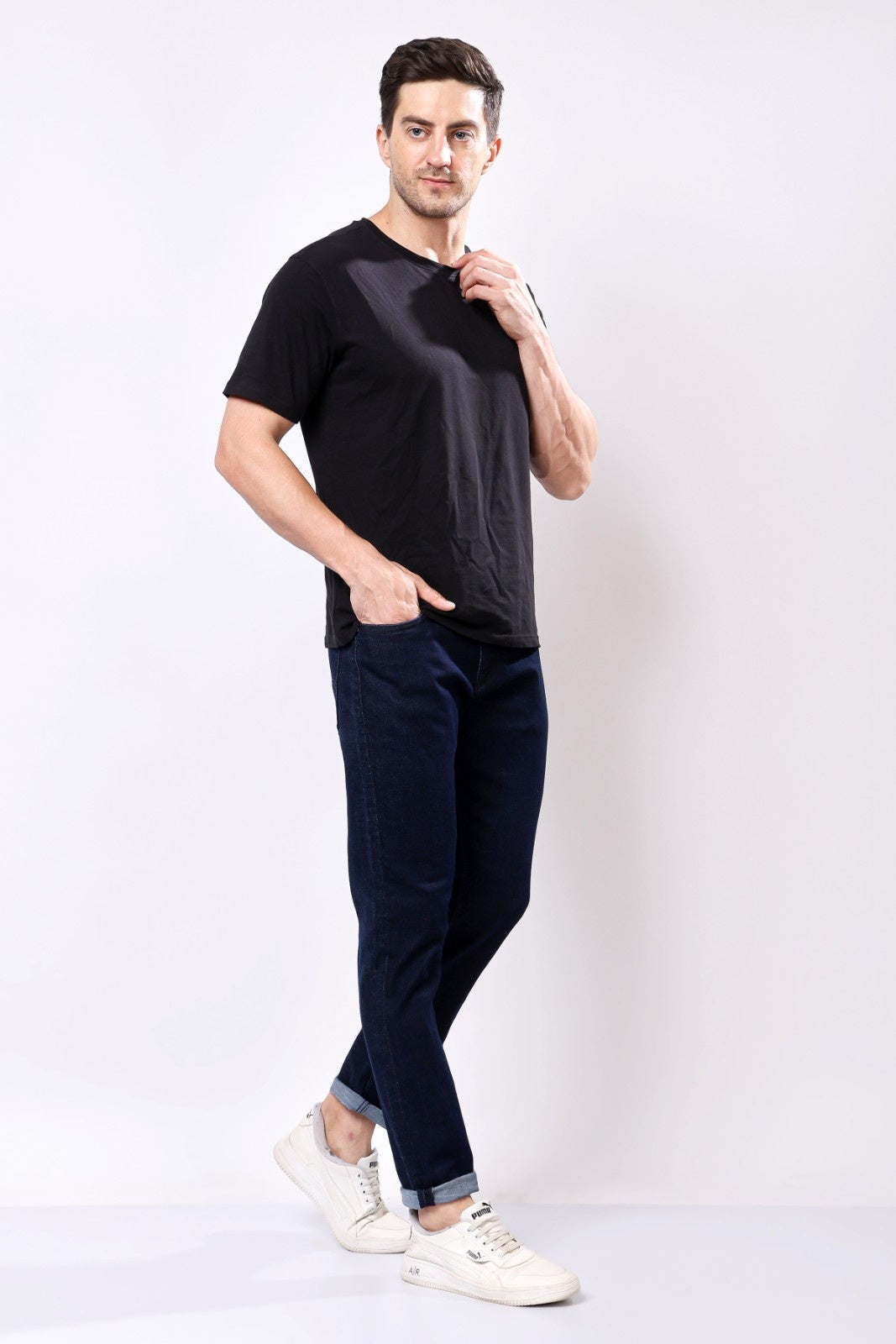 Stylox Slim Fit Denim Jeans - Dark Blue,