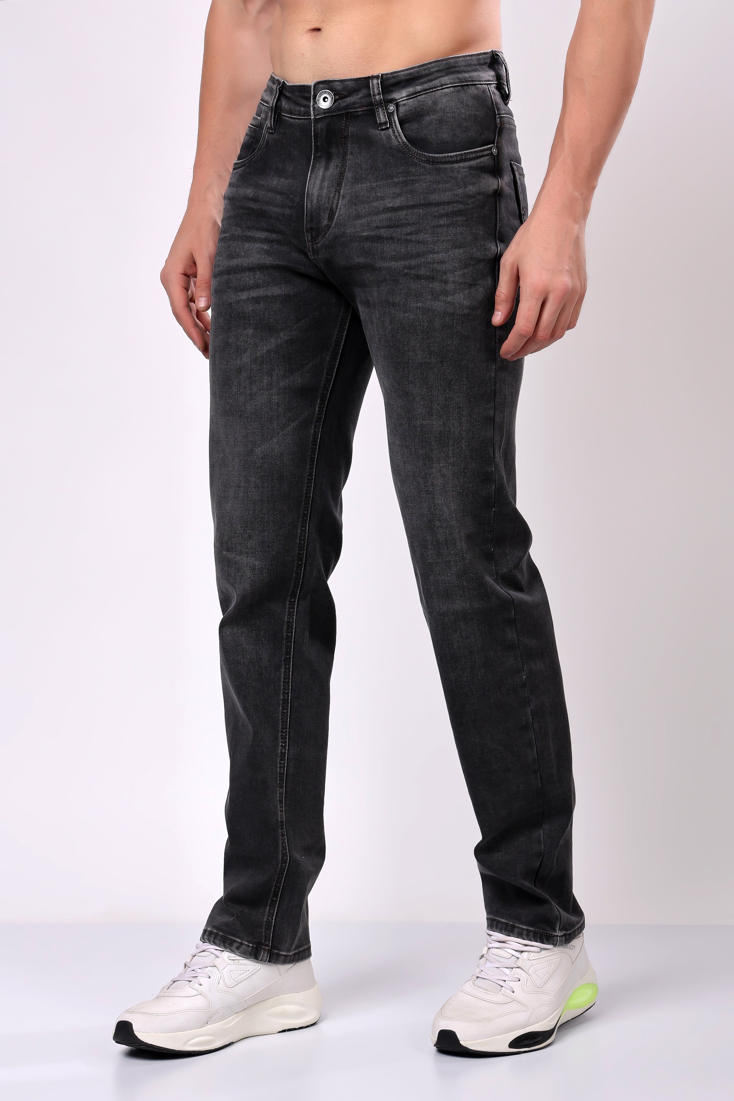 Stylox Comfort Fit Denim Jeans for Men |  Grey |