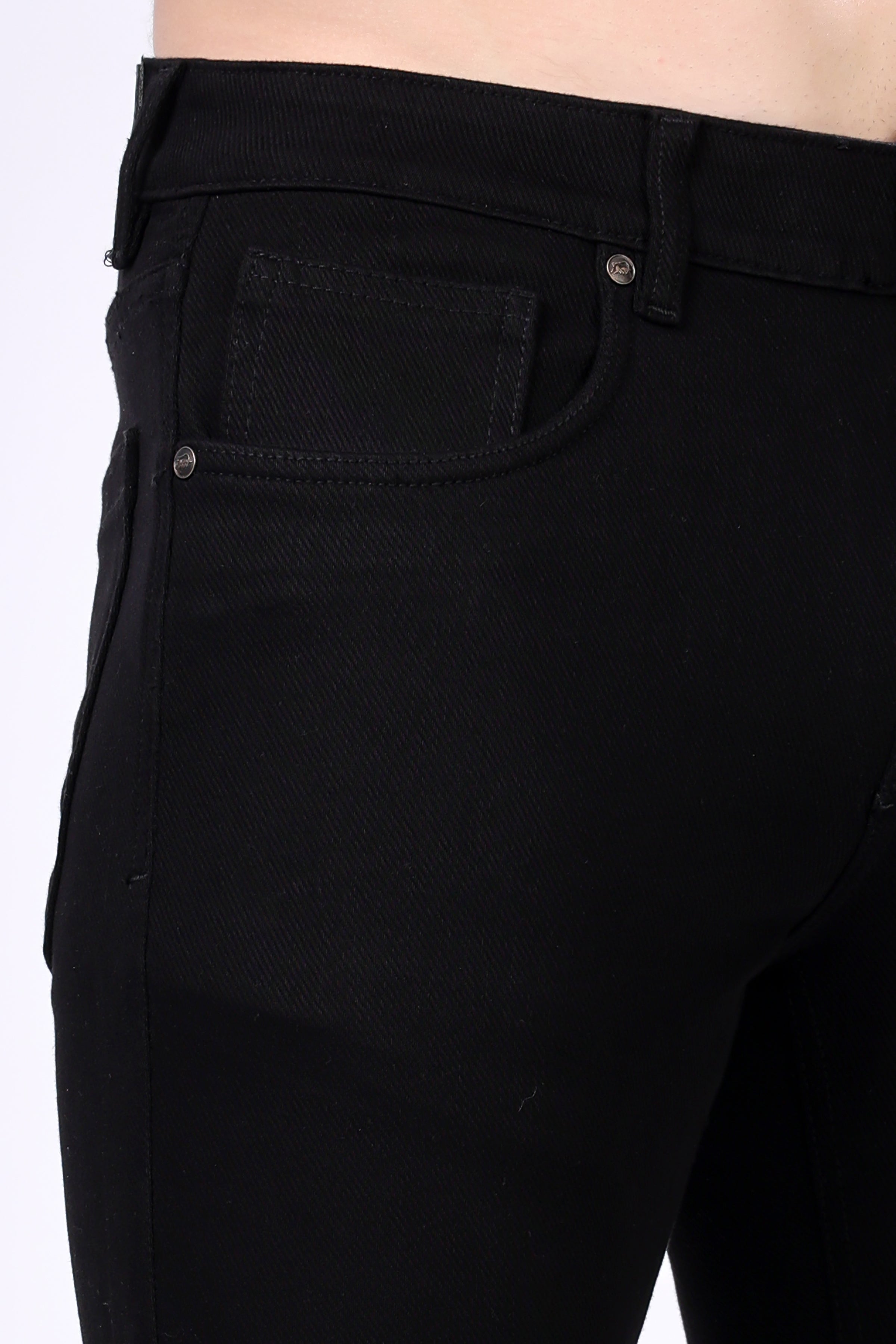 Stylox Men’s Slim Fit Mid-Rise Stretchable Denim Jeans (Black) - Stylox