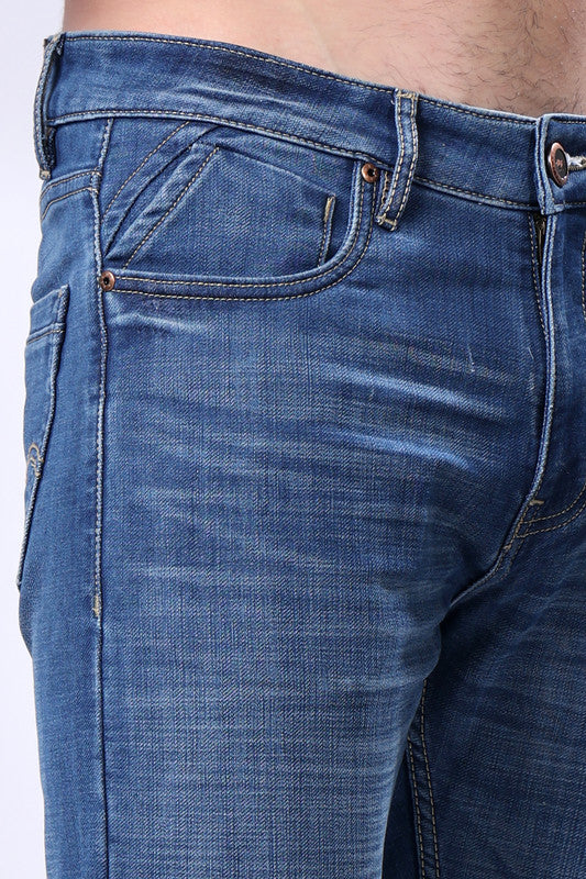 STYLOX Men’s Blue Ankle Fit Jeans - Premium Denim,