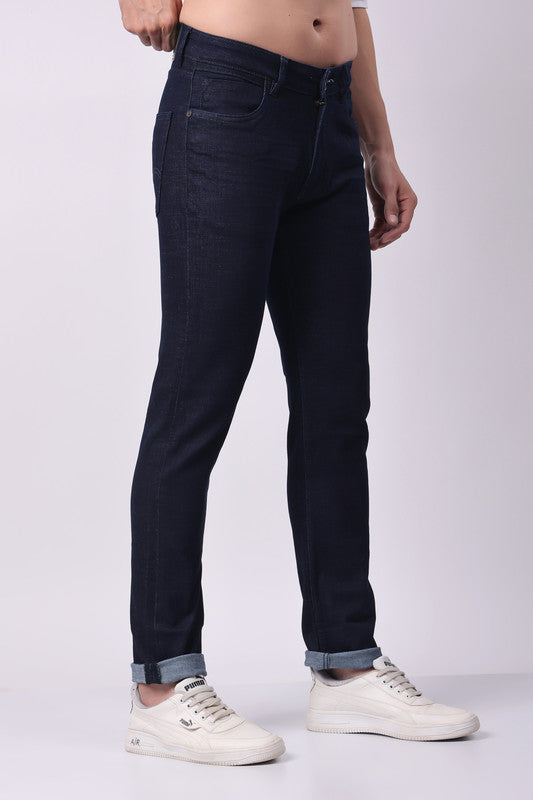 Stylox Slim Fit Dark Blue Denim Jeans For Men - Stylox