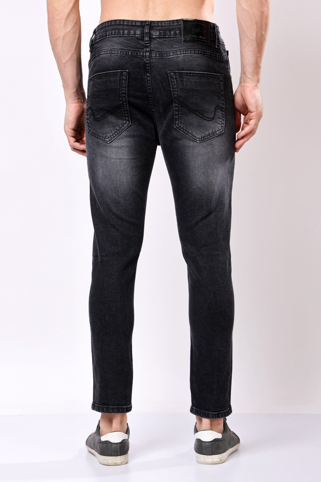 STYLOX Men’s Grey Ankle Fit Denim Jeans - Stylox