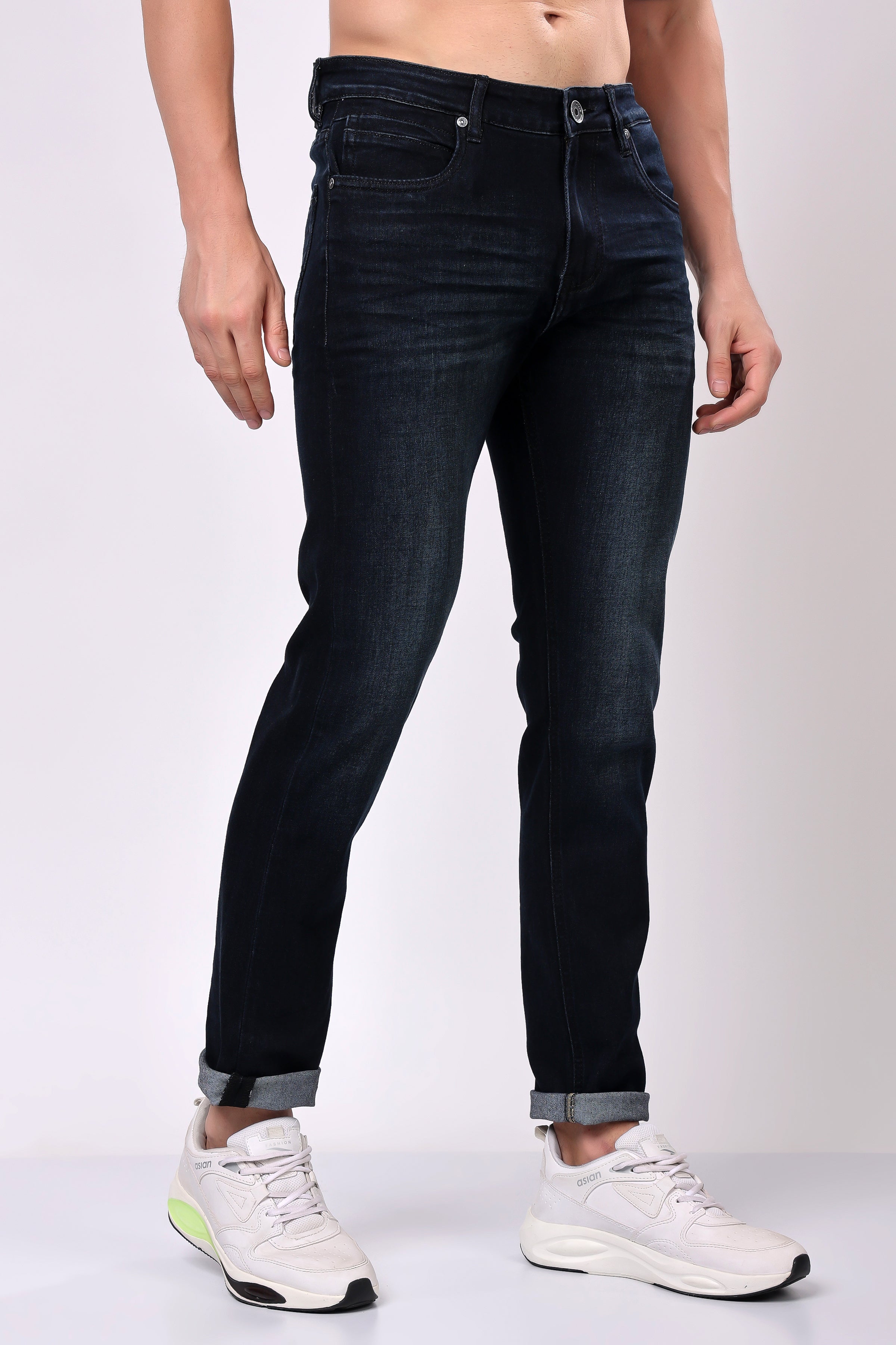 Stylox Slim Fit Denim Jeans - Black,