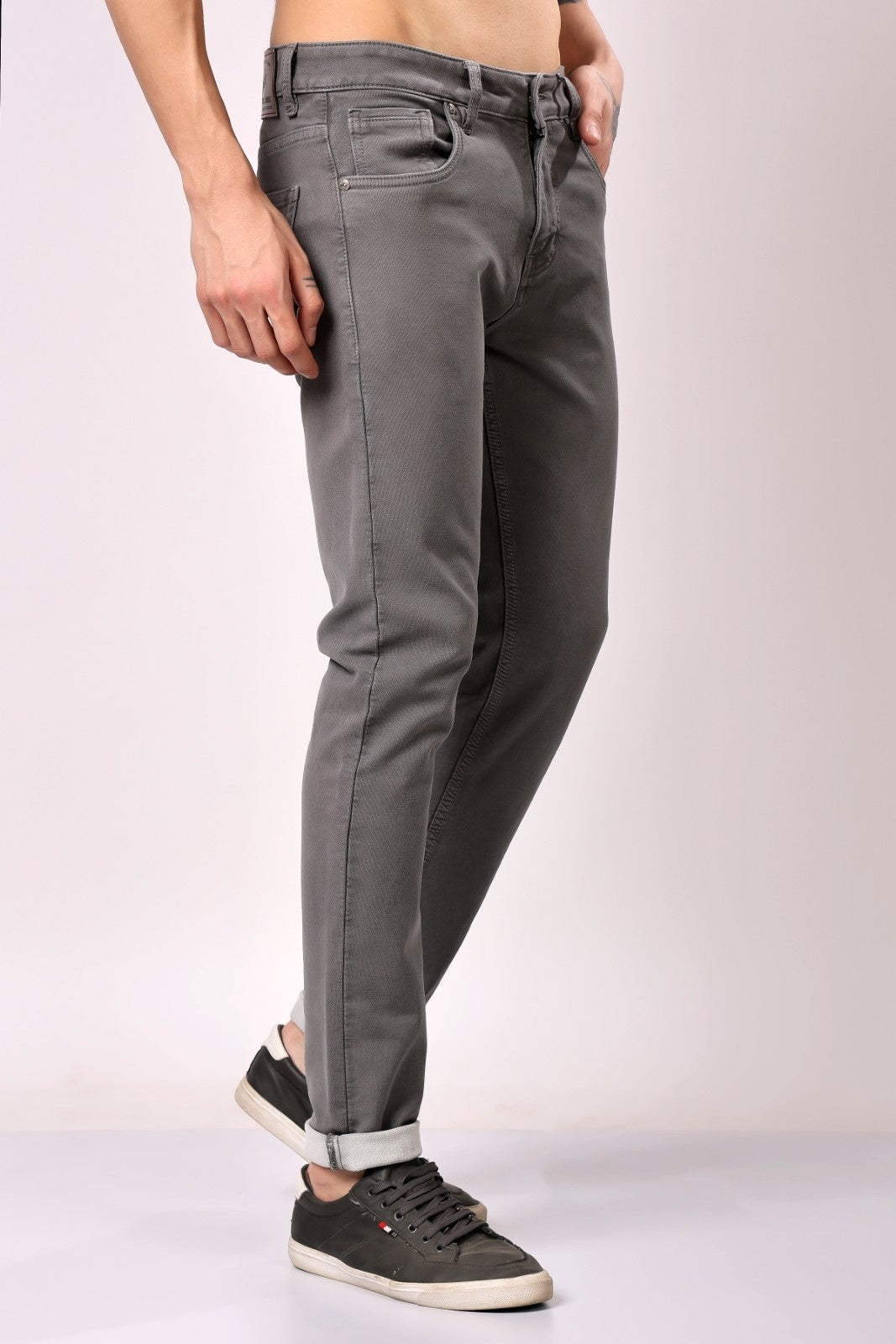 Stylox Slim Fit Denim Jeans - Grey, - Stylox