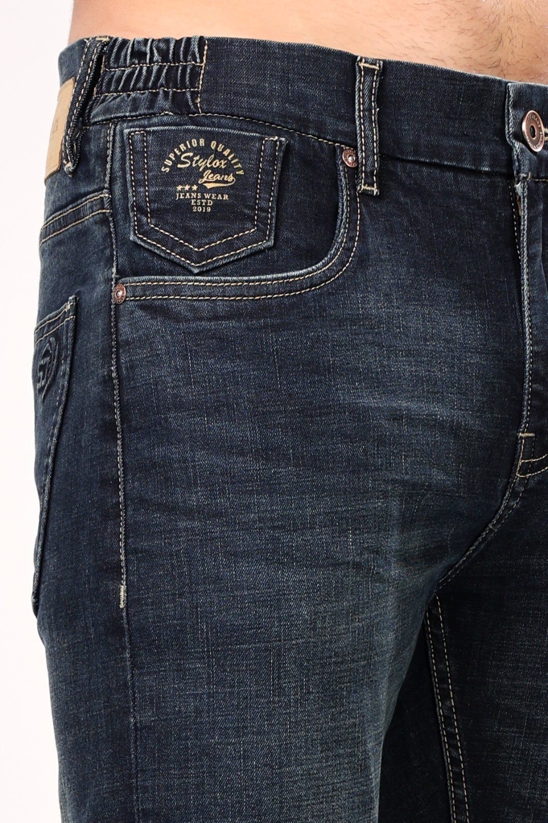 Stylox Slim Fit Denim Jeans - Black,