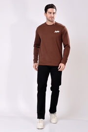 STYLOX Printed Cotton Round Neck Sweatshirt For Men