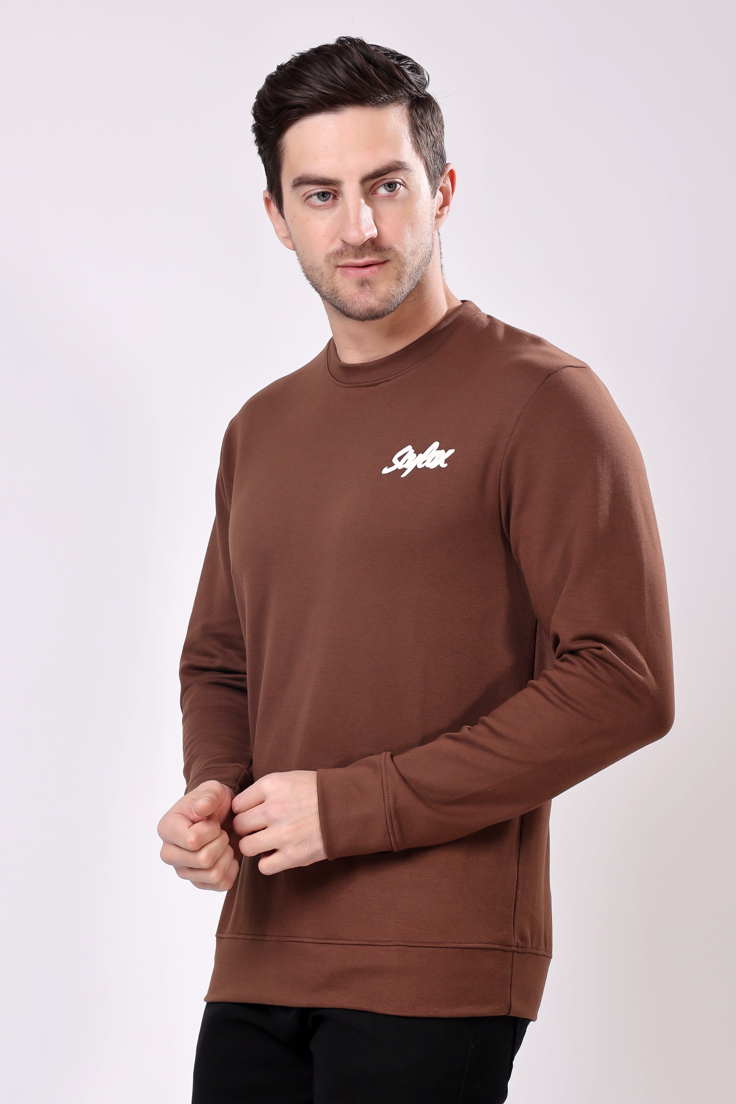 STYLOX Printed Cotton Round Neck Sweatshirt For Men - Stylox