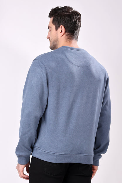 STYLOX Cotton Crew Neck Solid Sweatshirt For Men