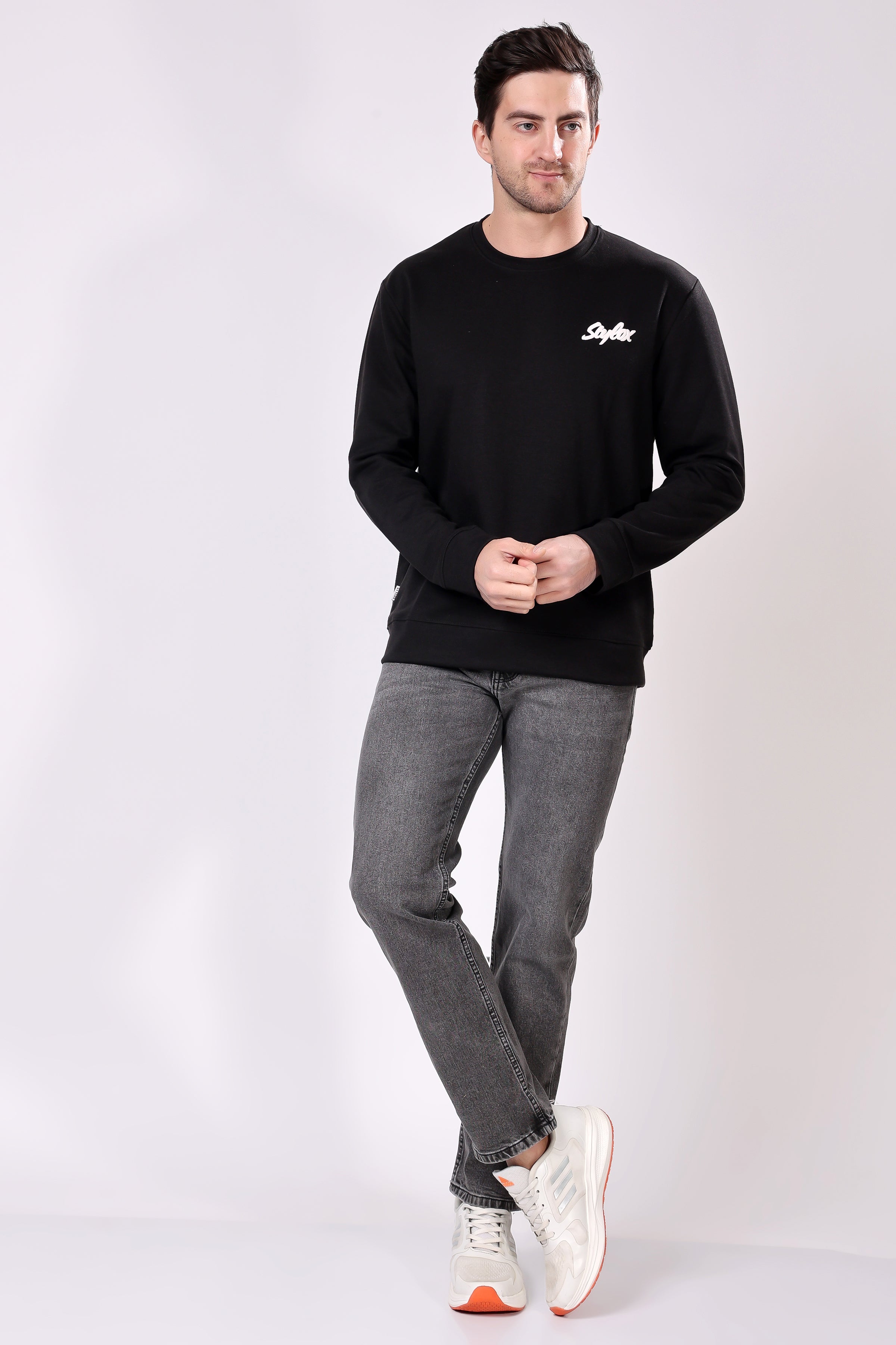 STYLOX Printed Cotton Round Neck Sweatshirt For Men - Stylox