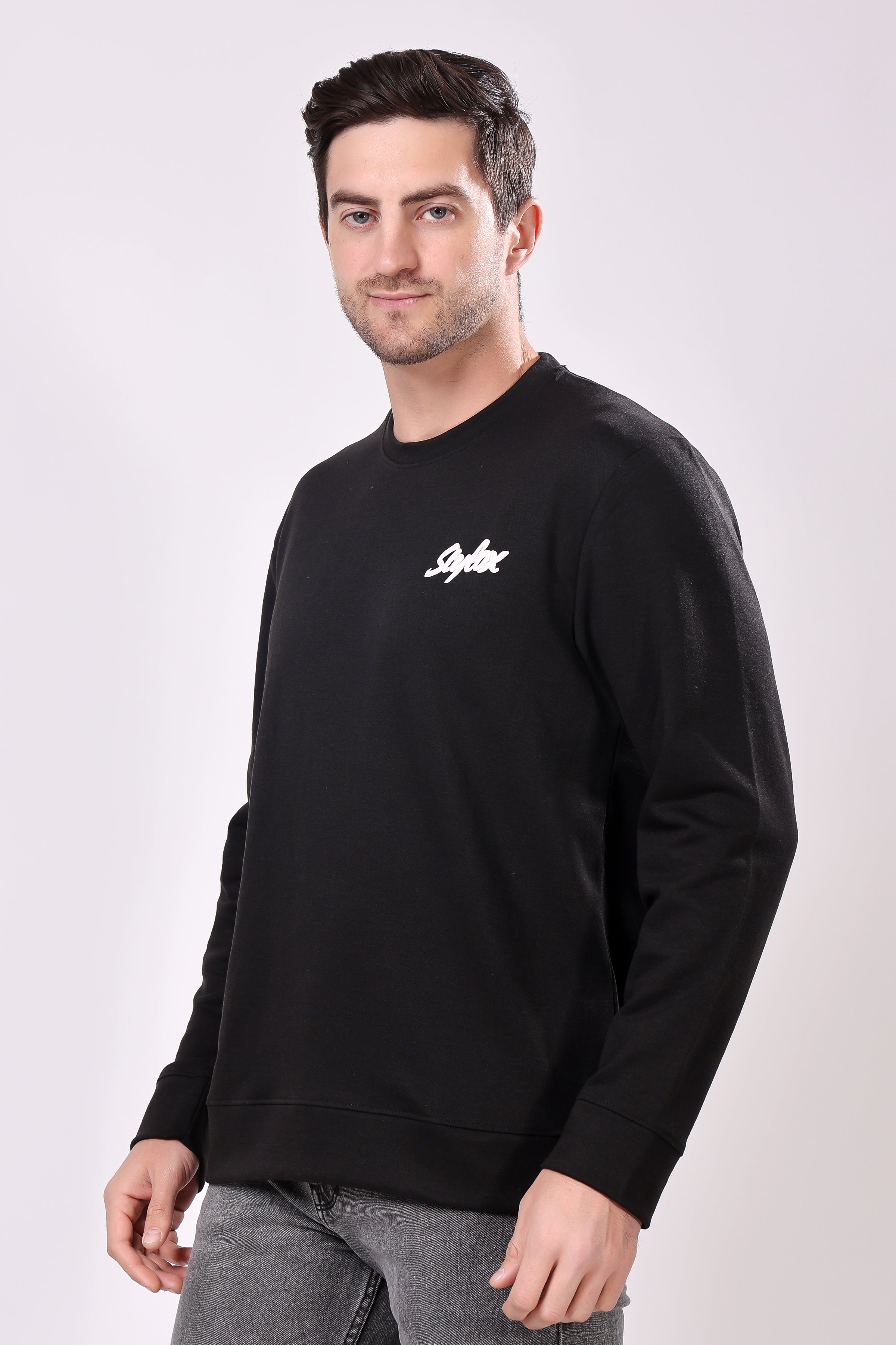 STYLOX Printed Cotton Round Neck Sweatshirt For Men - Stylox