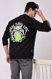 STYLOX Printed Cotton Round Neck Sweatshirt For Men