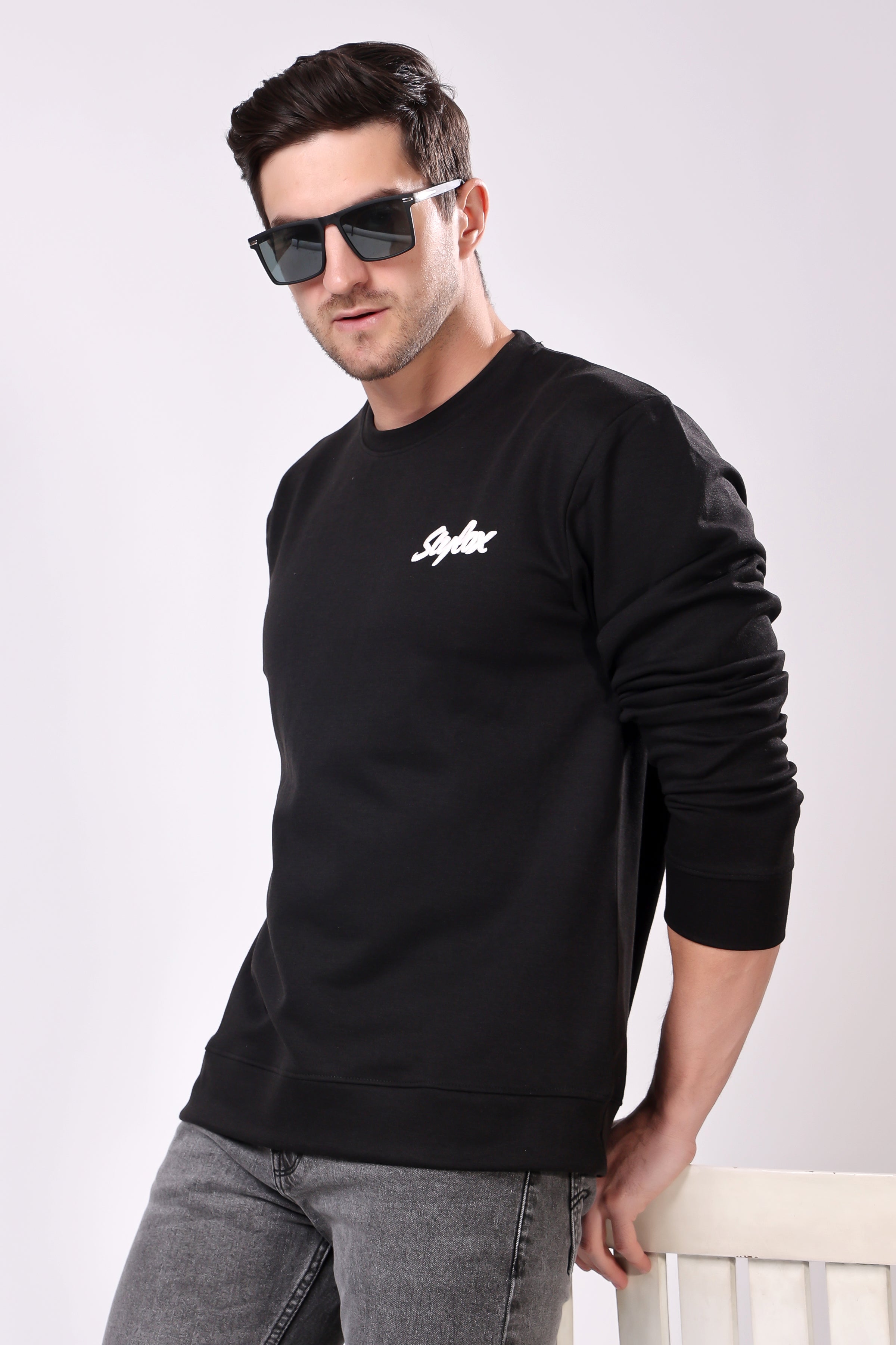 STYLOX Printed Cotton Round Neck Sweatshirt For Men - Stylox
