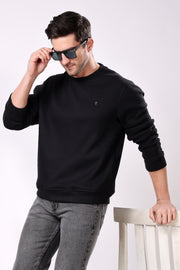 STYLOX Cotton Crew Neck Solid Sweatshirt For Men