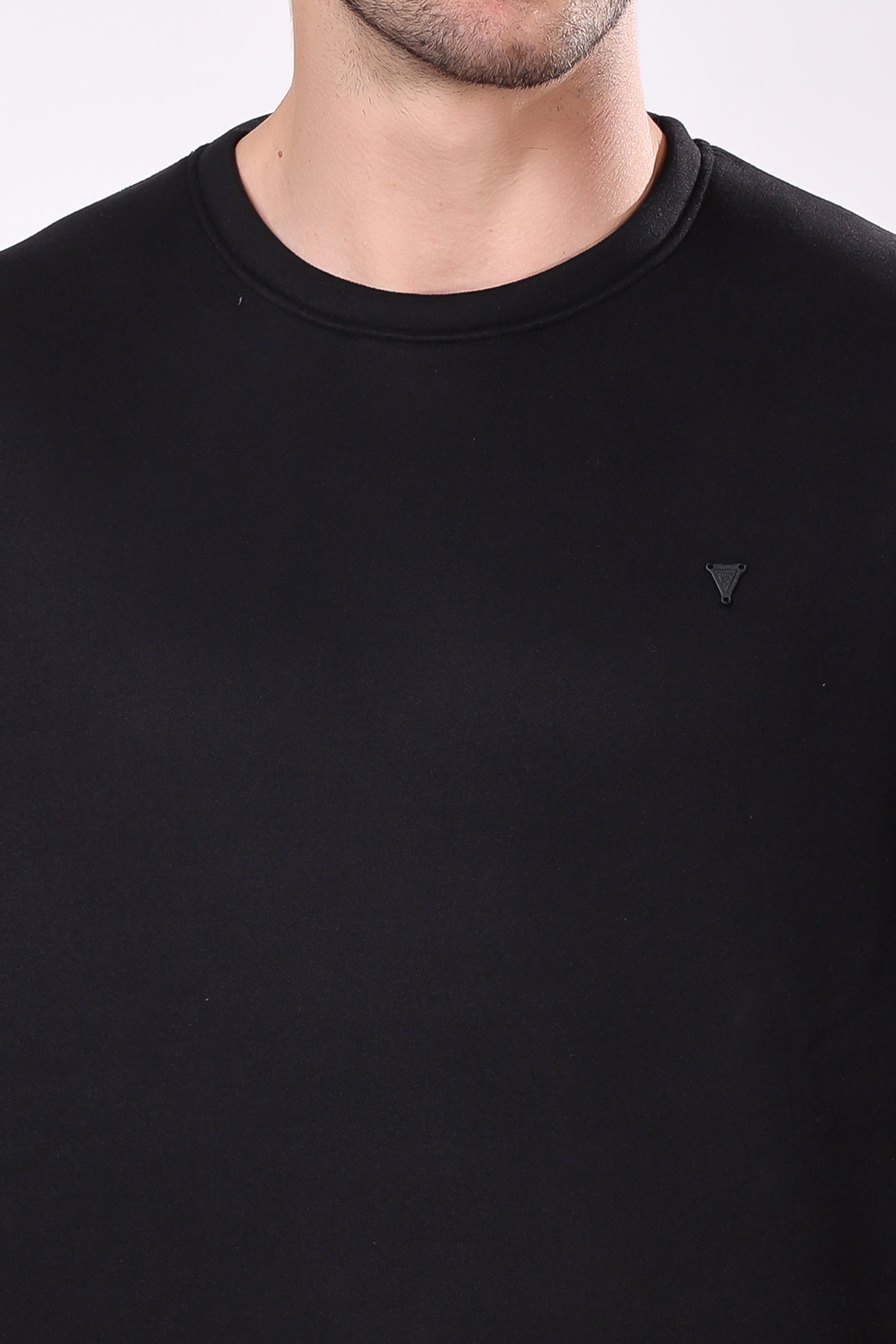 STYLOX Cotton Crew Neck Solid Sweatshirt For Men - Stylox