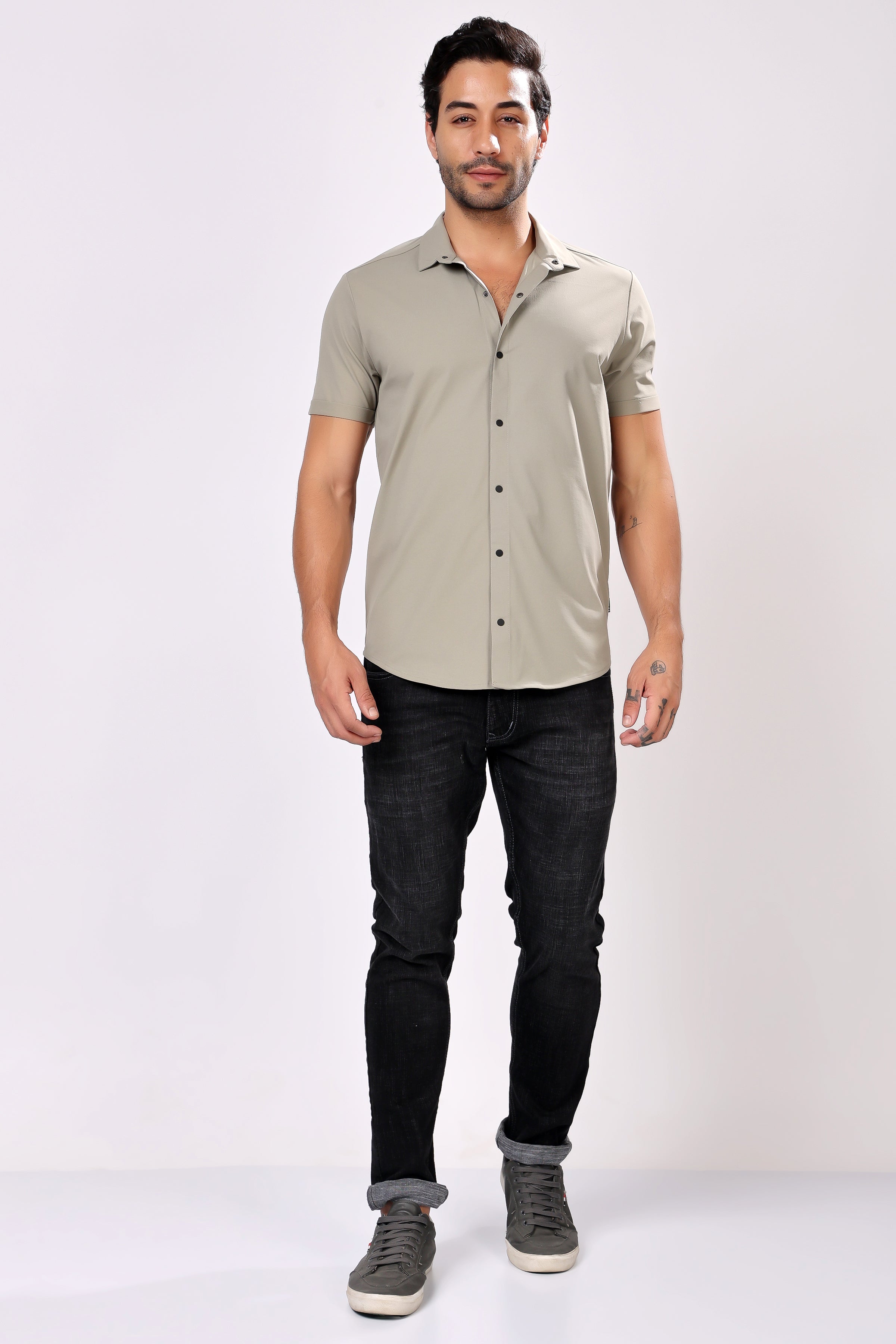 STYLOX HALF SLEEVE LYCRA SHIRT - Stylox