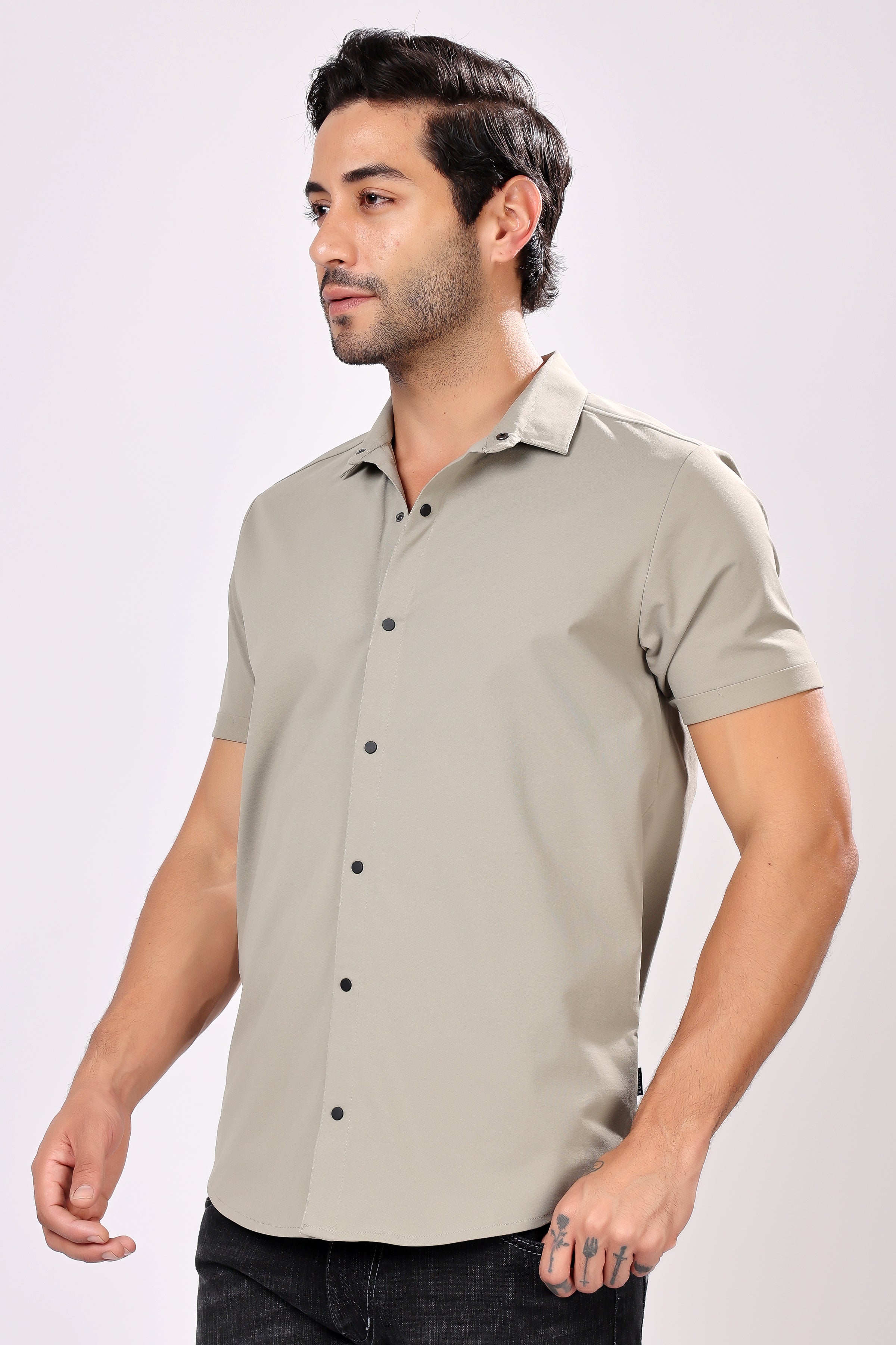 STYLOX HALF SLEEVE LYCRA SHIRT - Stylox