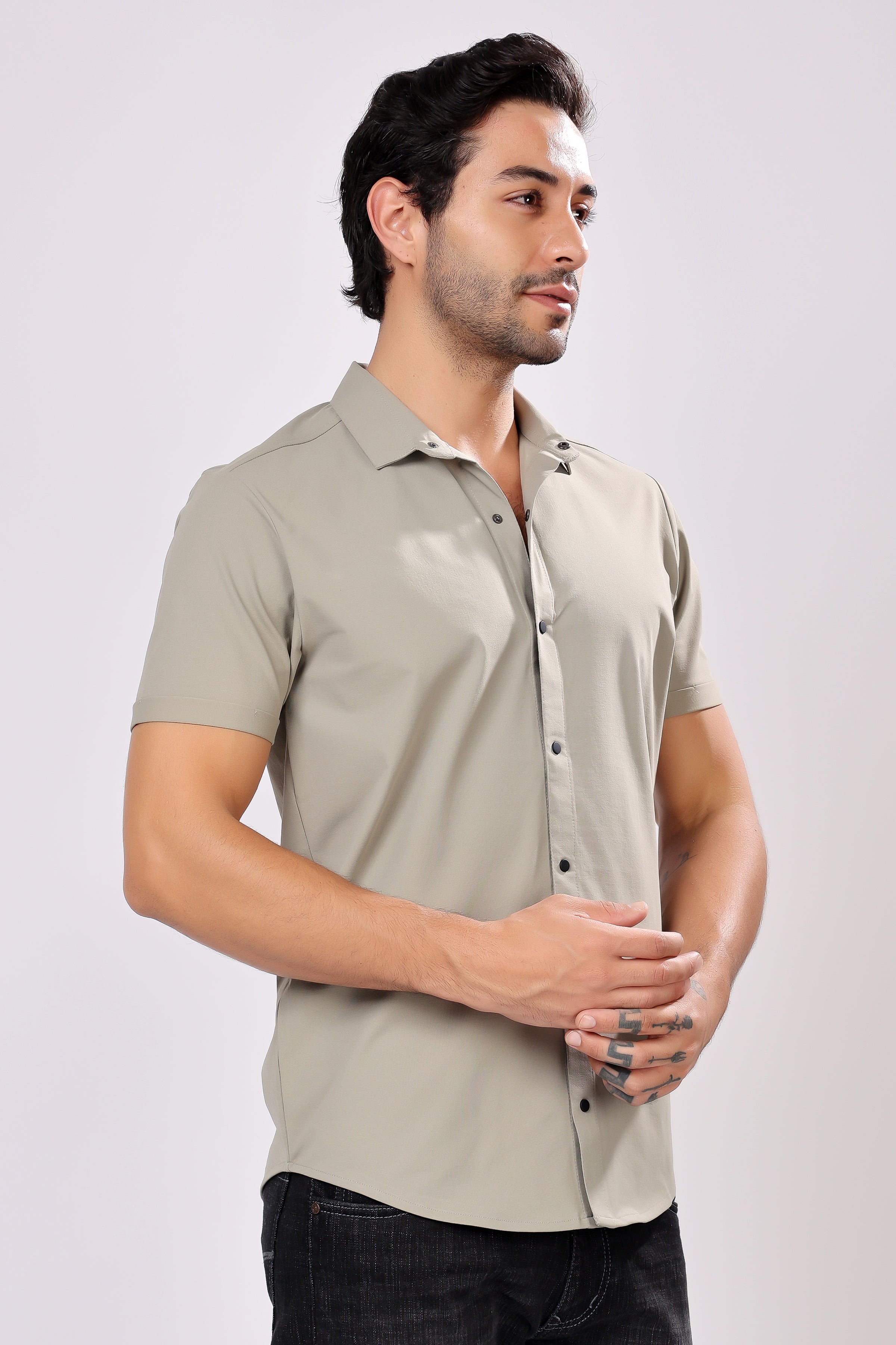 STYLOX HALF SLEEVE LYCRA SHIRT - Stylox