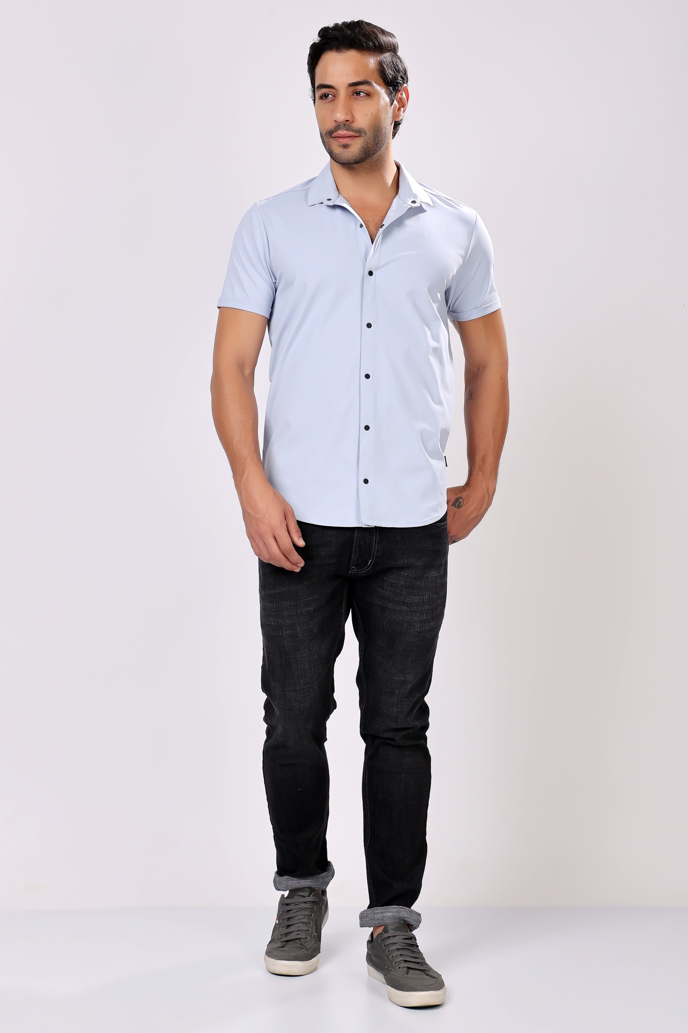 STYLOX HALF SLEEVE LYCRA SHIRT - Stylox