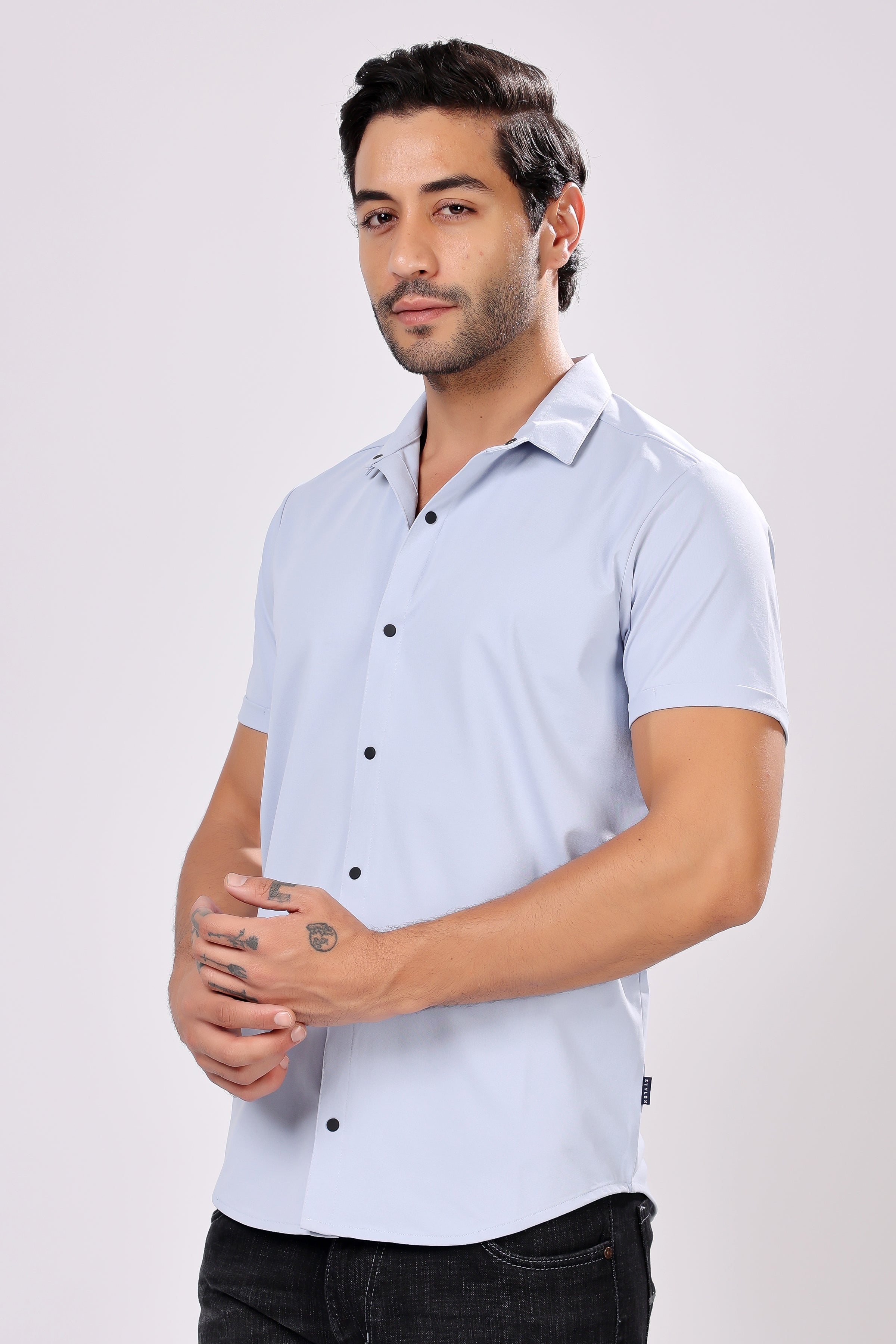 STYLOX HALF SLEEVE LYCRA SHIRT - Stylox