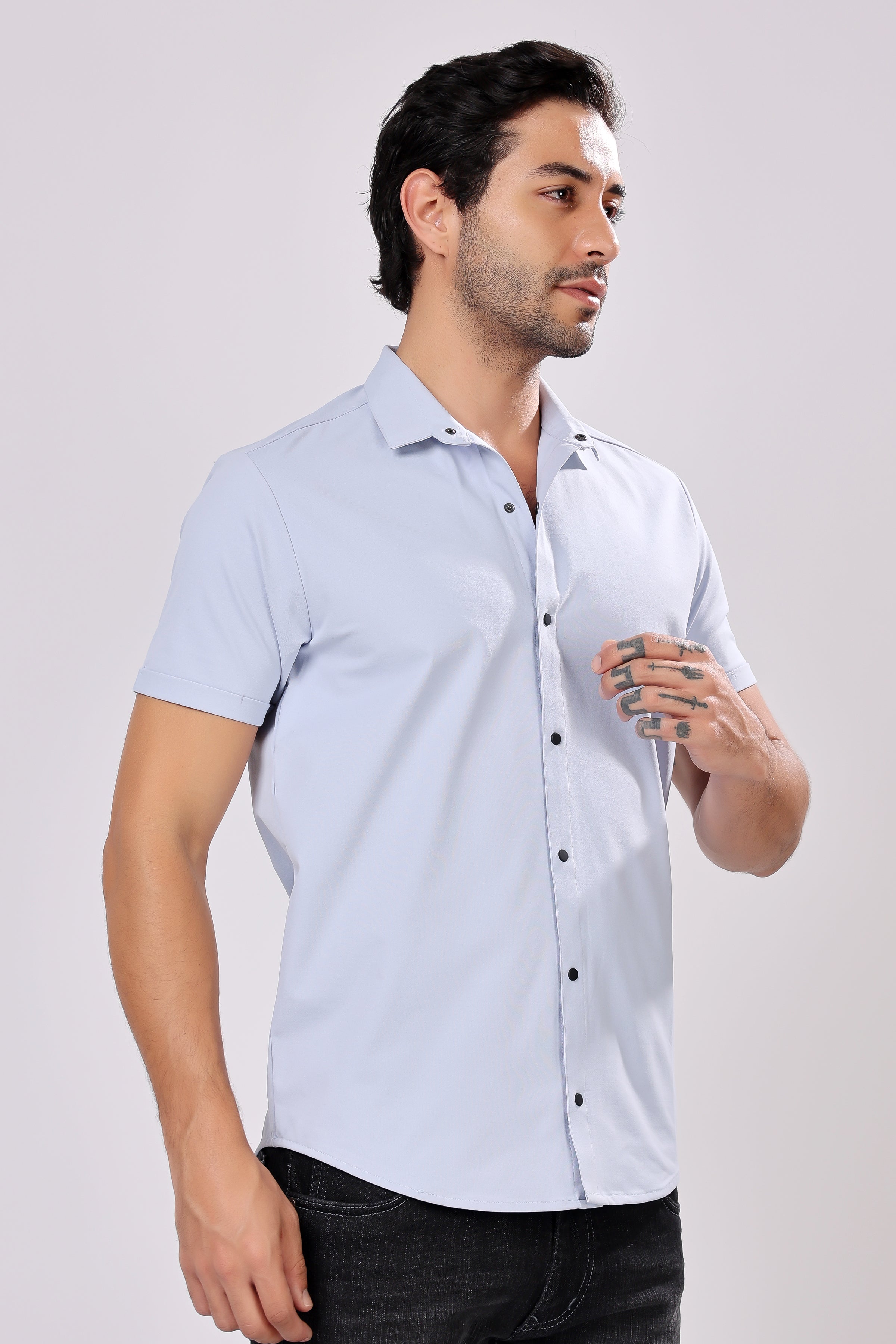STYLOX HALF SLEEVE LYCRA SHIRT - Stylox
