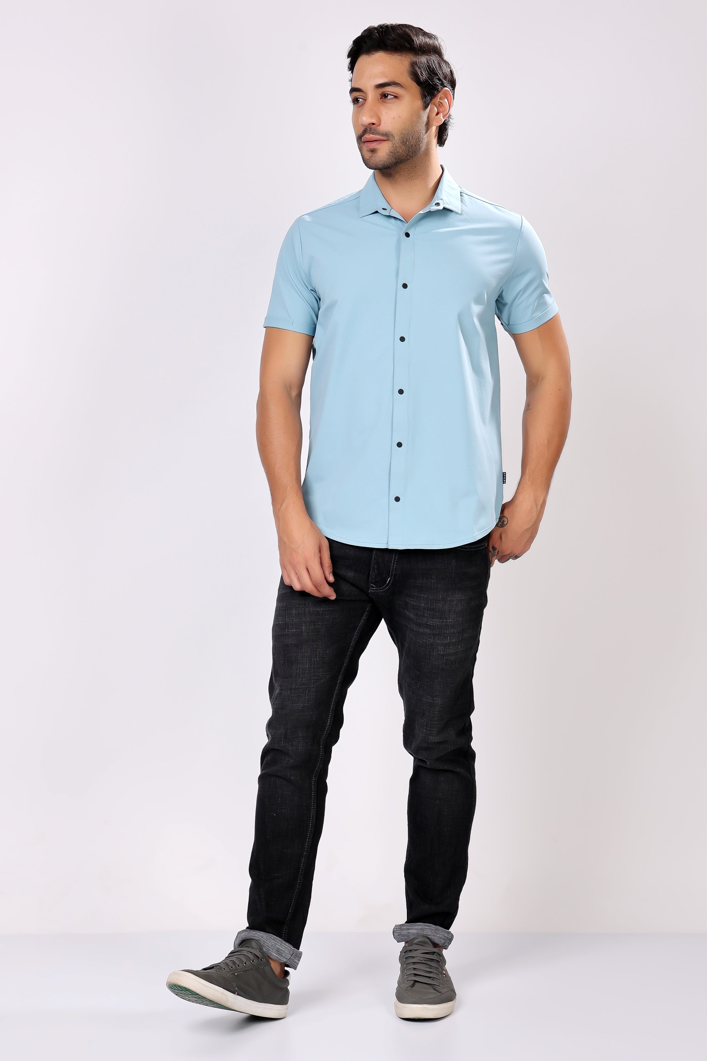 STYLOX HALF SLEEVE LYCRA SHIRT - Stylox
