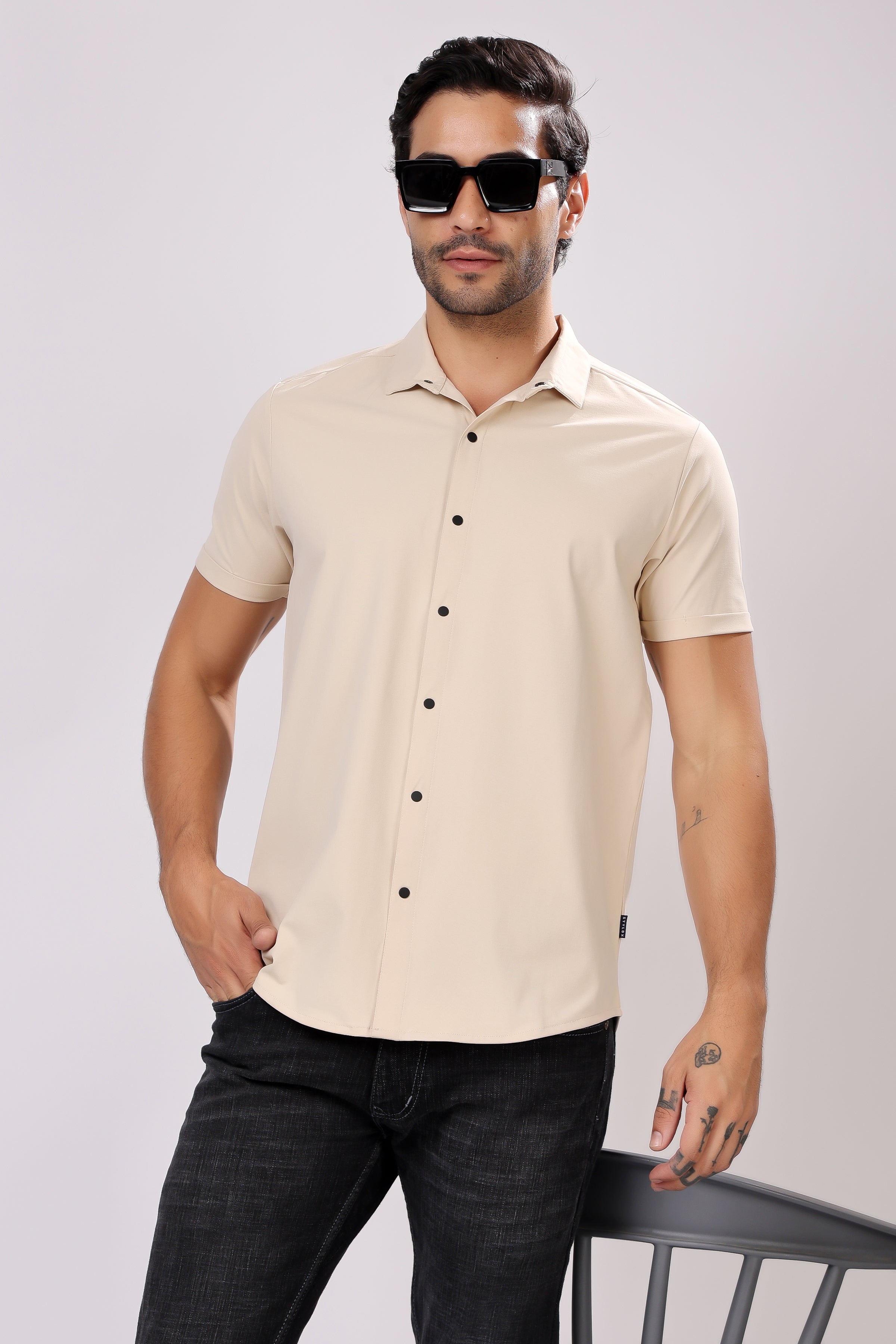 STYLOX HALF SLEEVE LYCRA SHIRT - Stylox