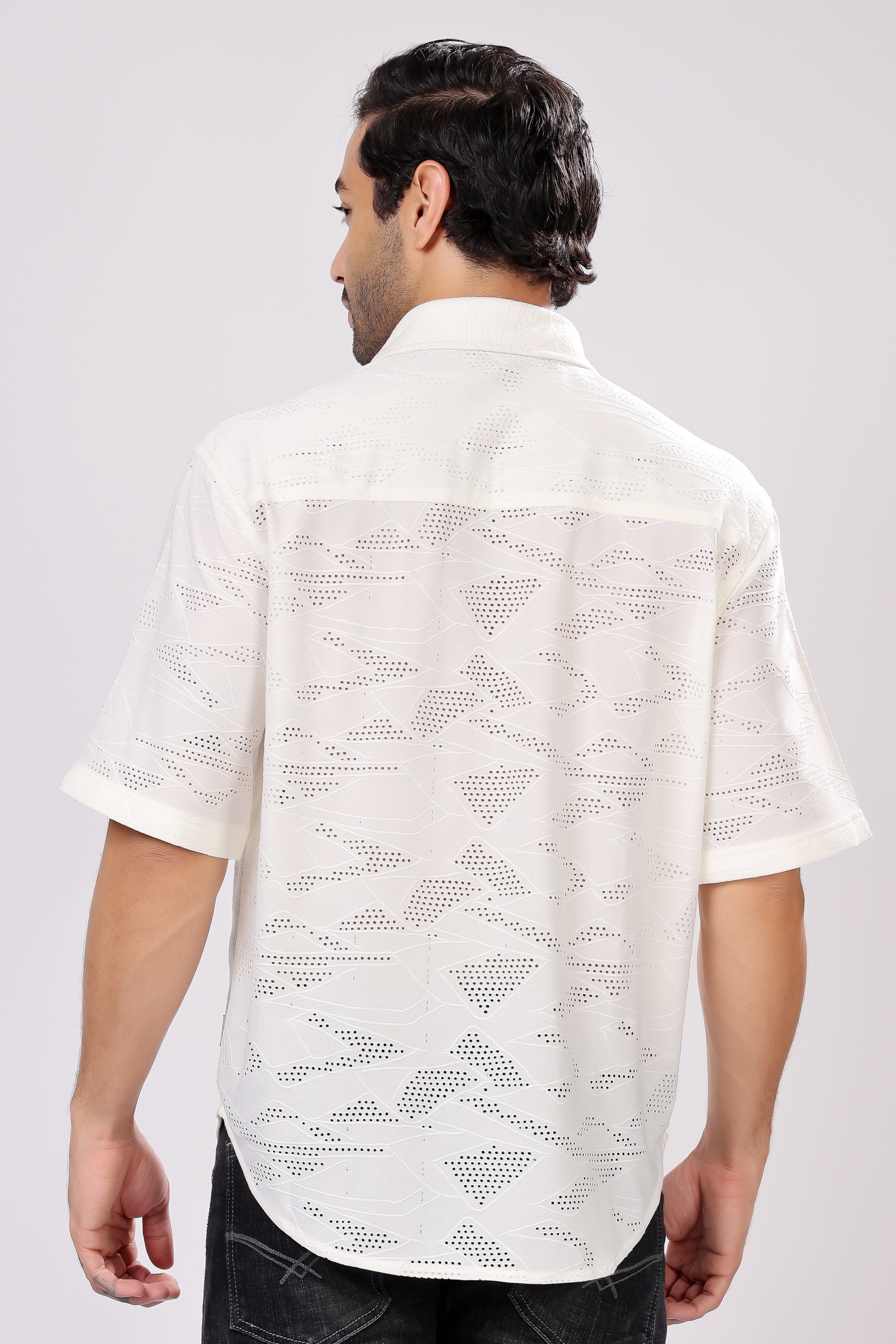 STYLOX NET HALF SLEEVE SHIRT - Stylox