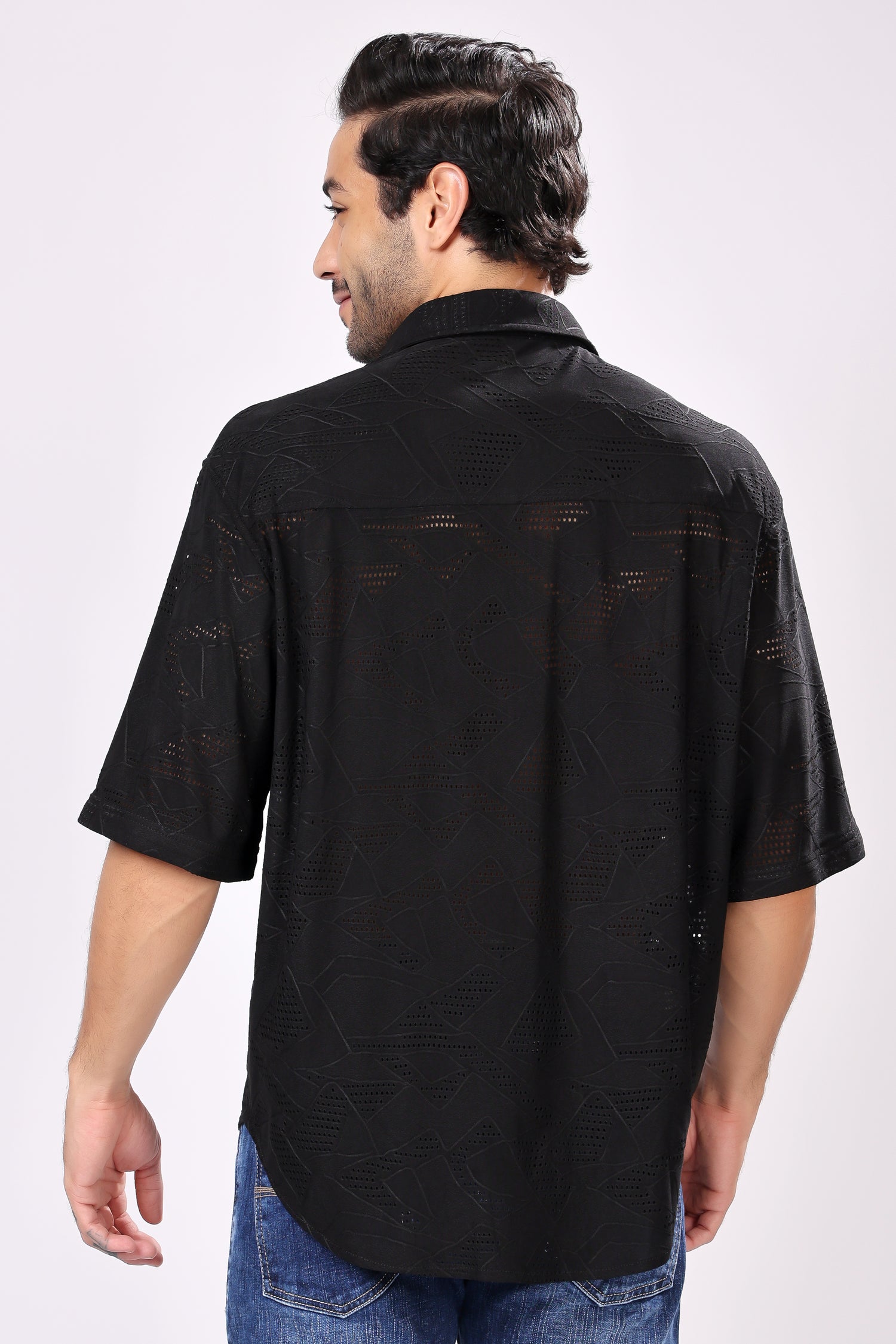 STYLOX NET HALF SLEEVE SHIRT