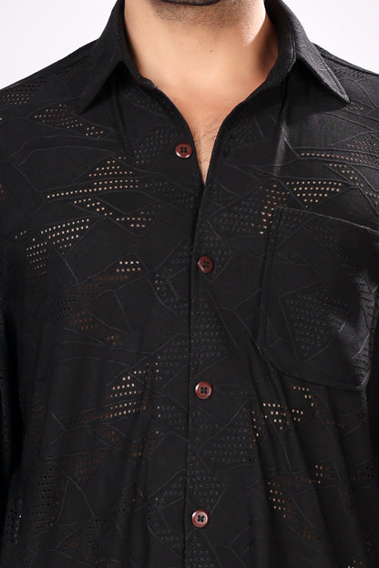 STYLOX NET HALF SLEEVE SHIRT