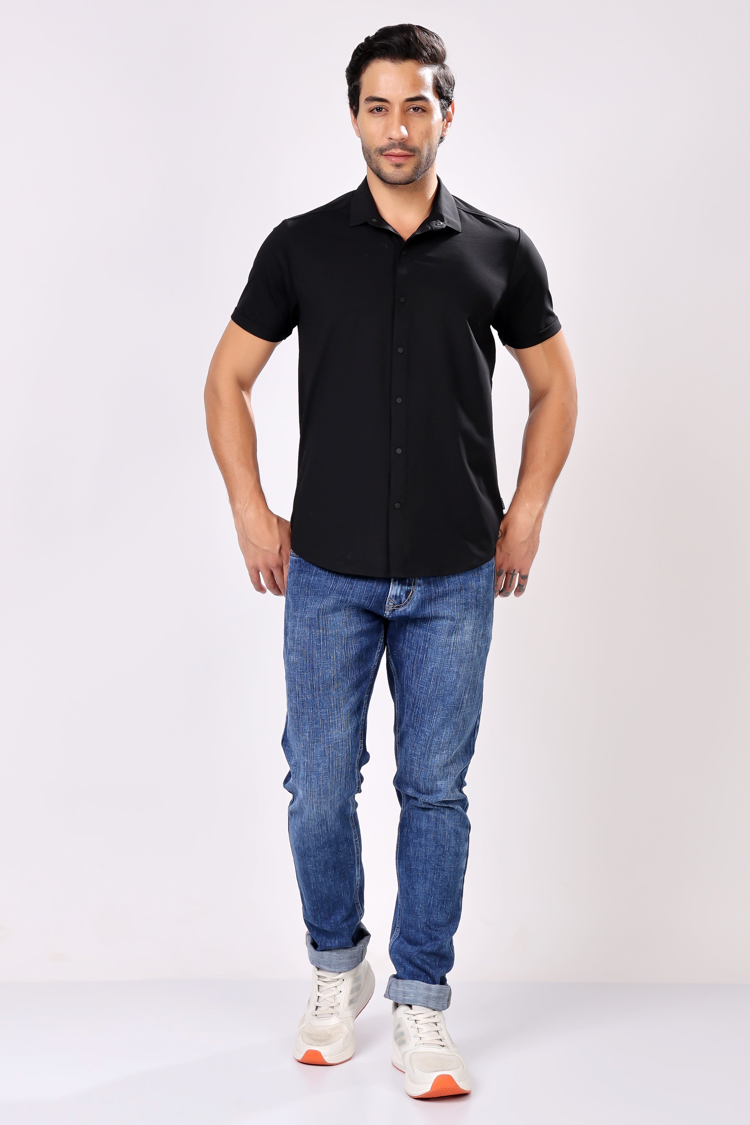 STYLOX HALF SLEEVE LYCRA SHIRT - Stylox