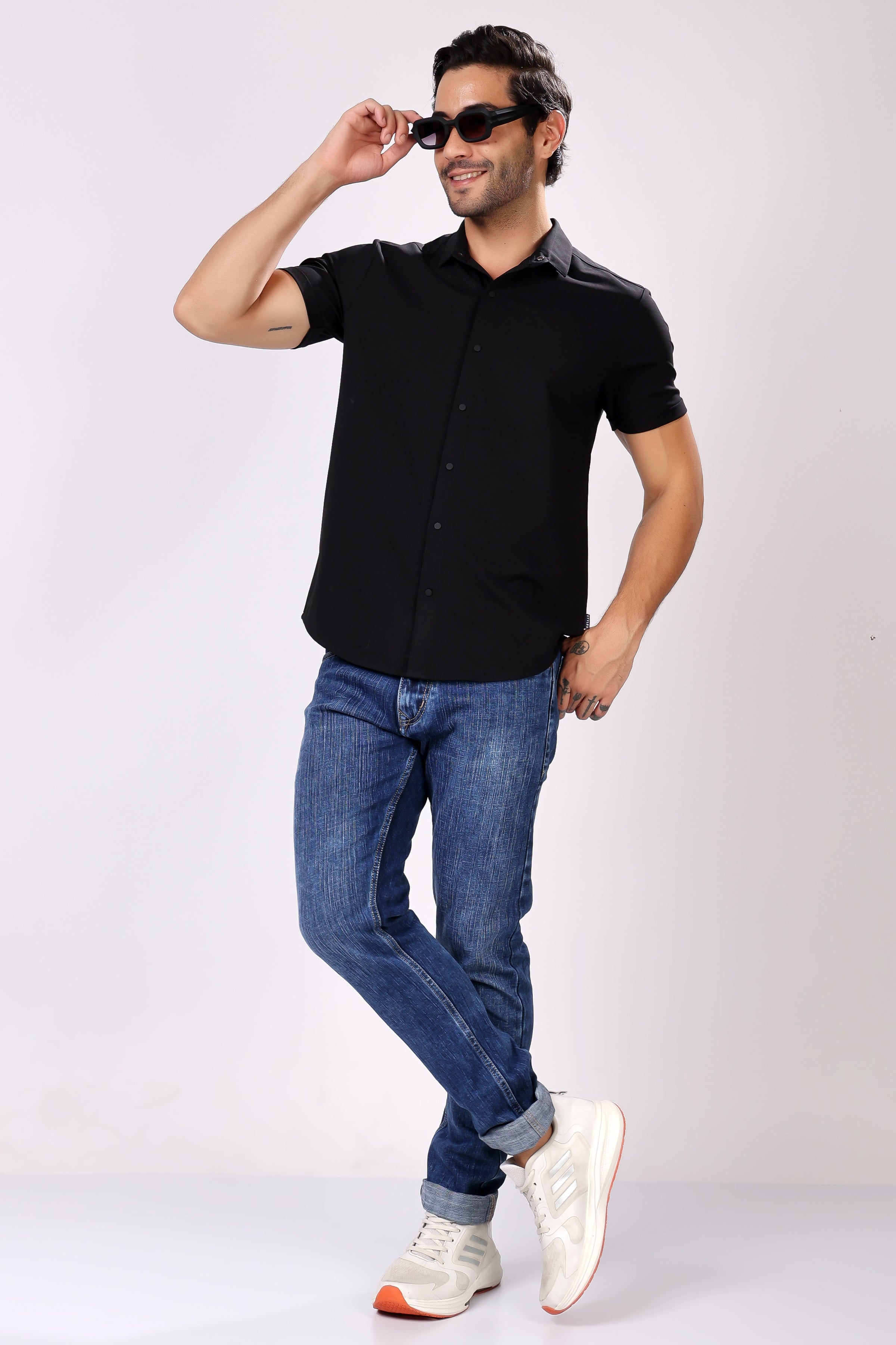 STYLOX HALF SLEEVE LYCRA SHIRT - Stylox