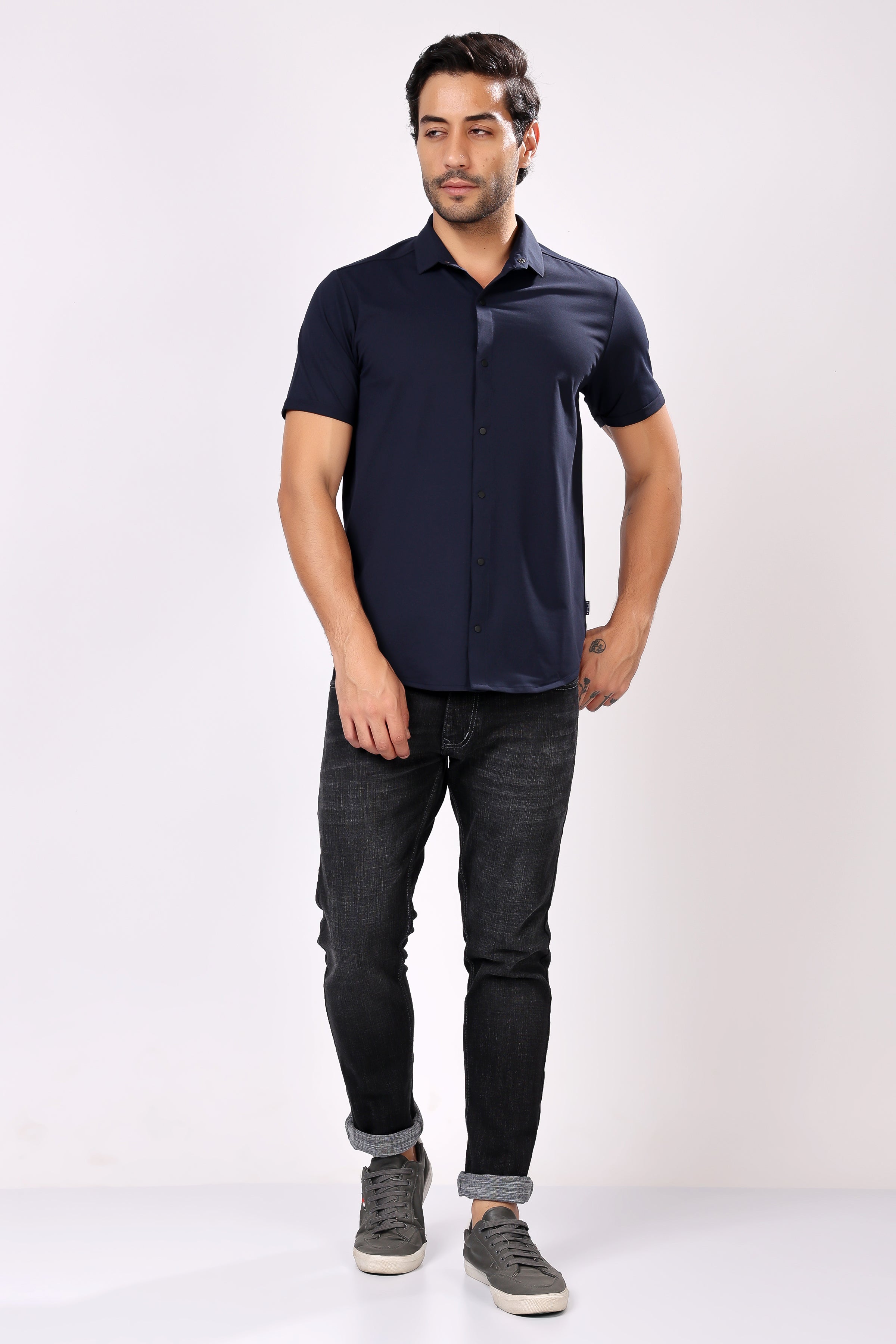 STYLOX HALF SLEEVE LYCRA SHIRT - Stylox