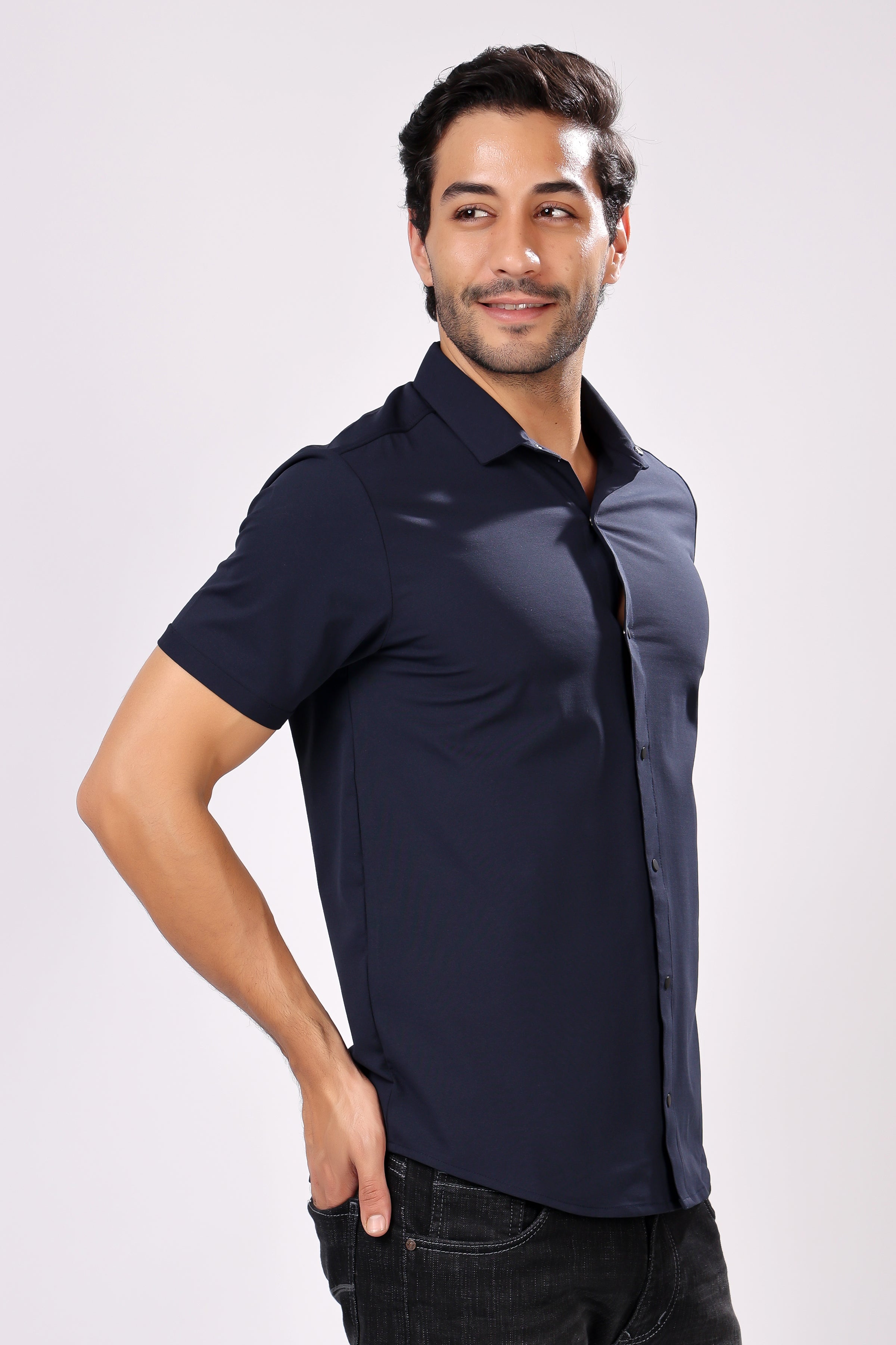 STYLOX HALF SLEEVE LYCRA SHIRT - Stylox