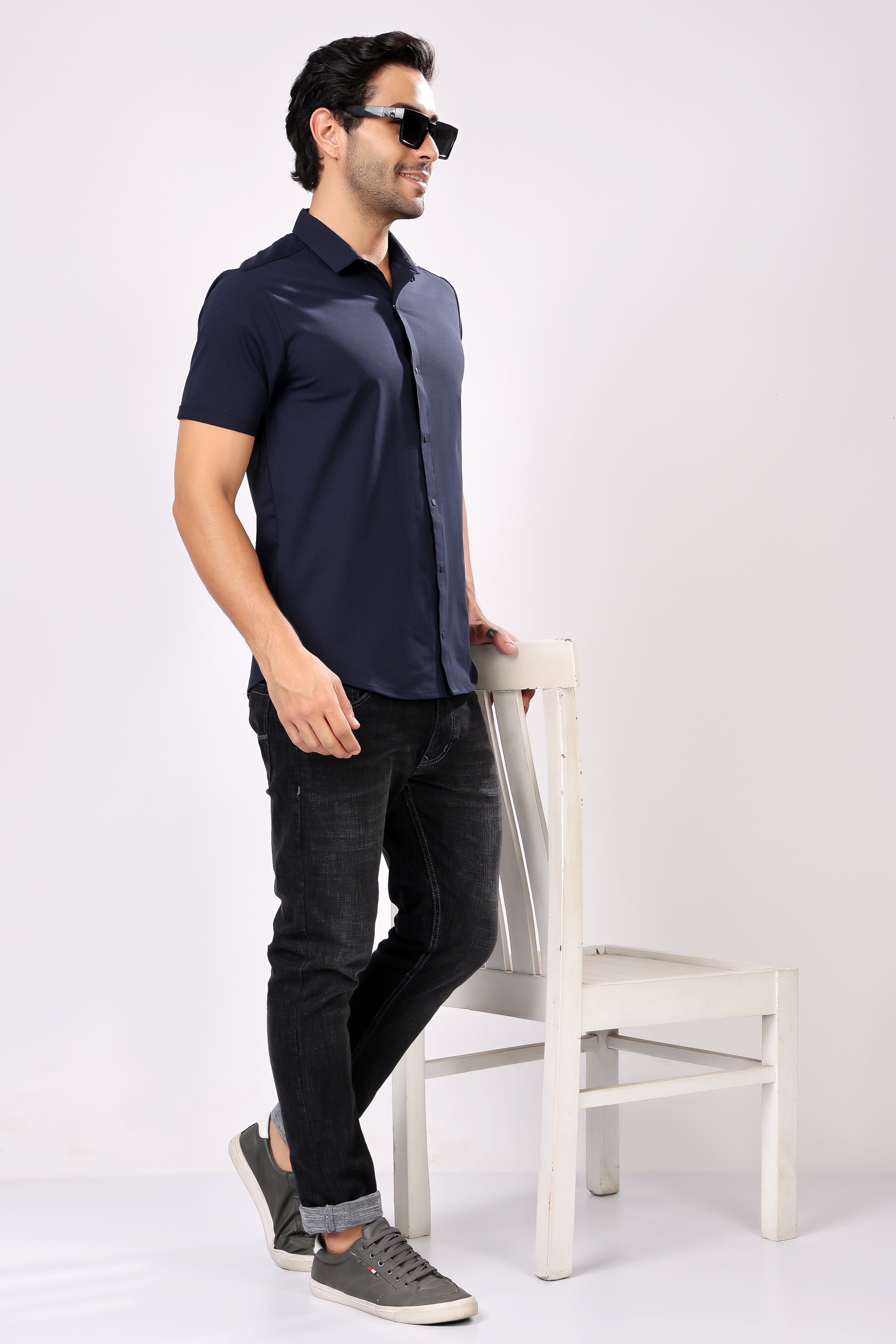 STYLOX HALF SLEEVE LYCRA SHIRT - Stylox