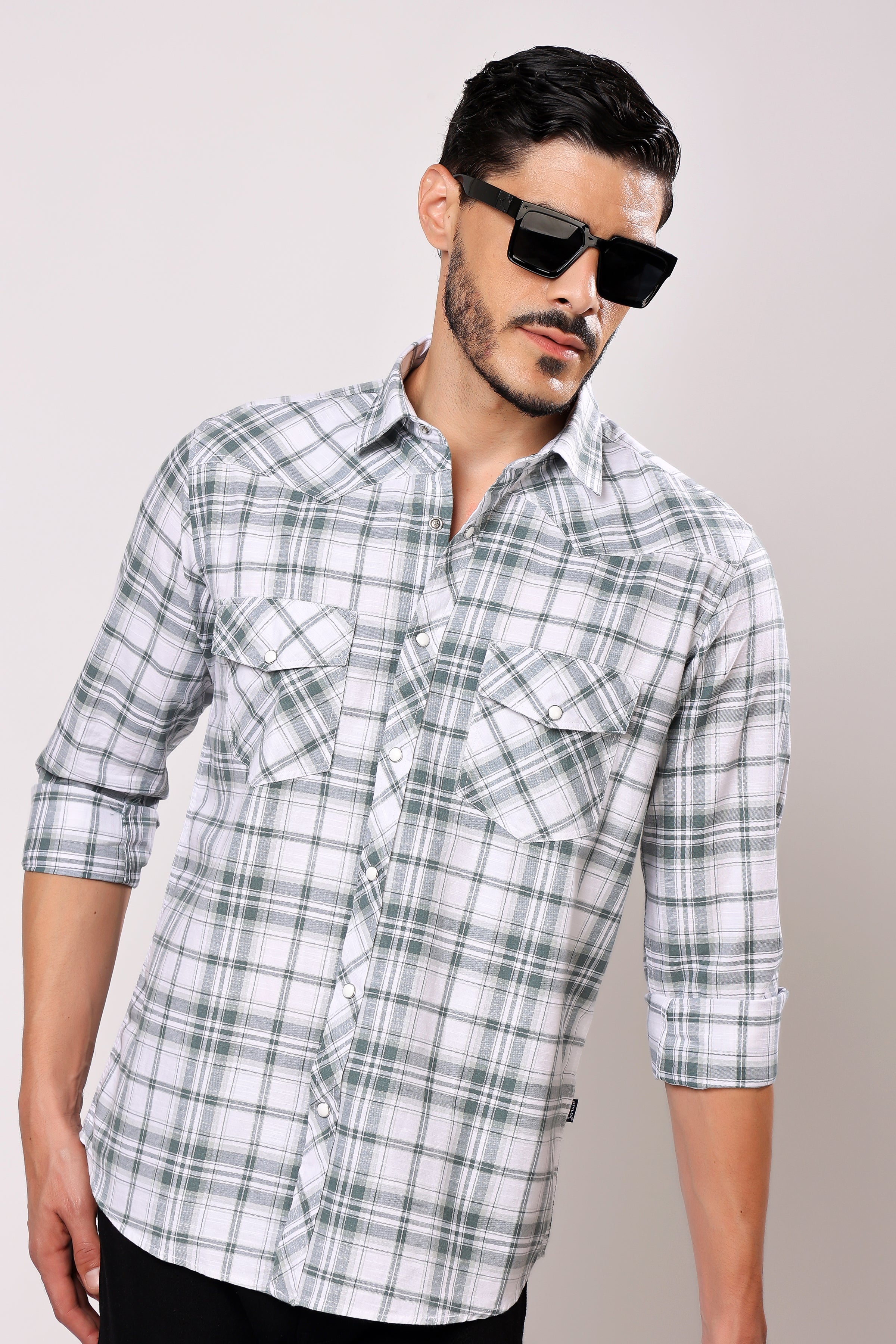Stylox Men's Full Sleeve Casual Check Shirt