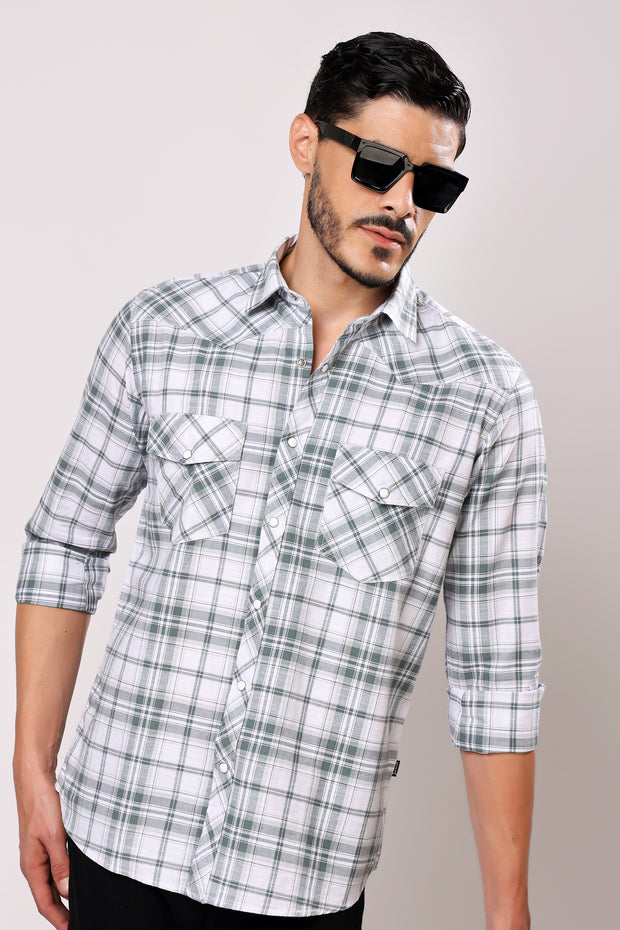 Stylox Men's Full Sleeve Casual Check Shirt