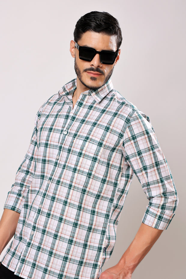 Stylox Men's Casual Full Sleeve Check Shirt