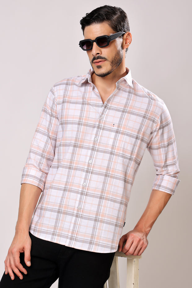 Stylox Men's Casual Full Sleeve Check Shirt