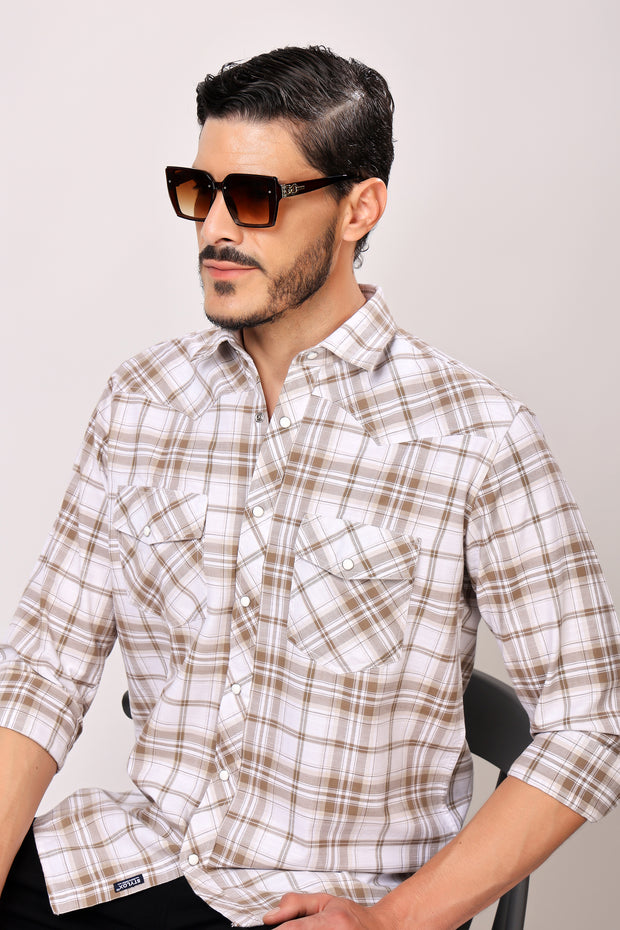Stylox Men's Full Sleeve Casual Check Shirt