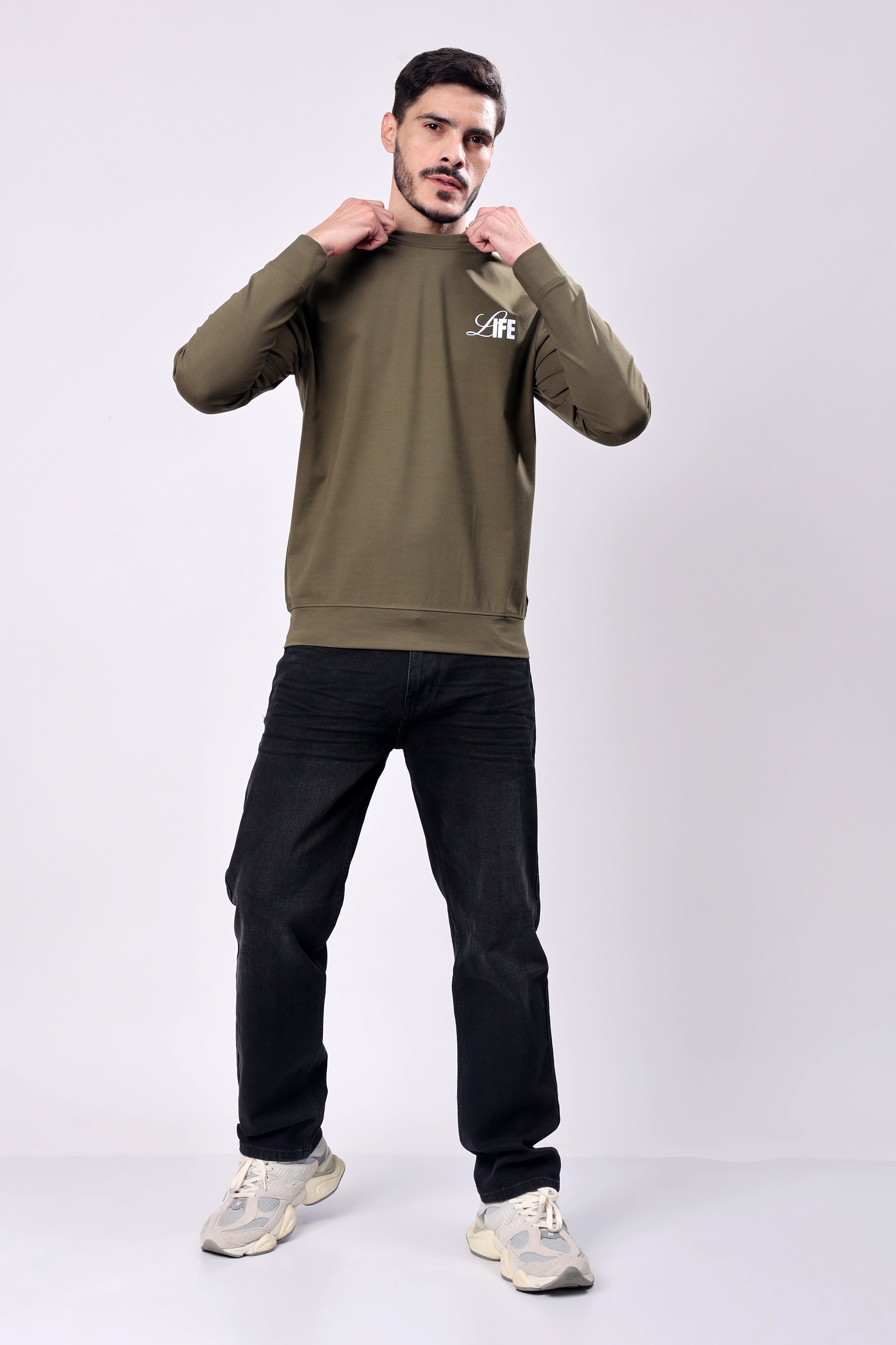 STYLOX Crew Neck Solid SWEATSHIRT - Stylox
