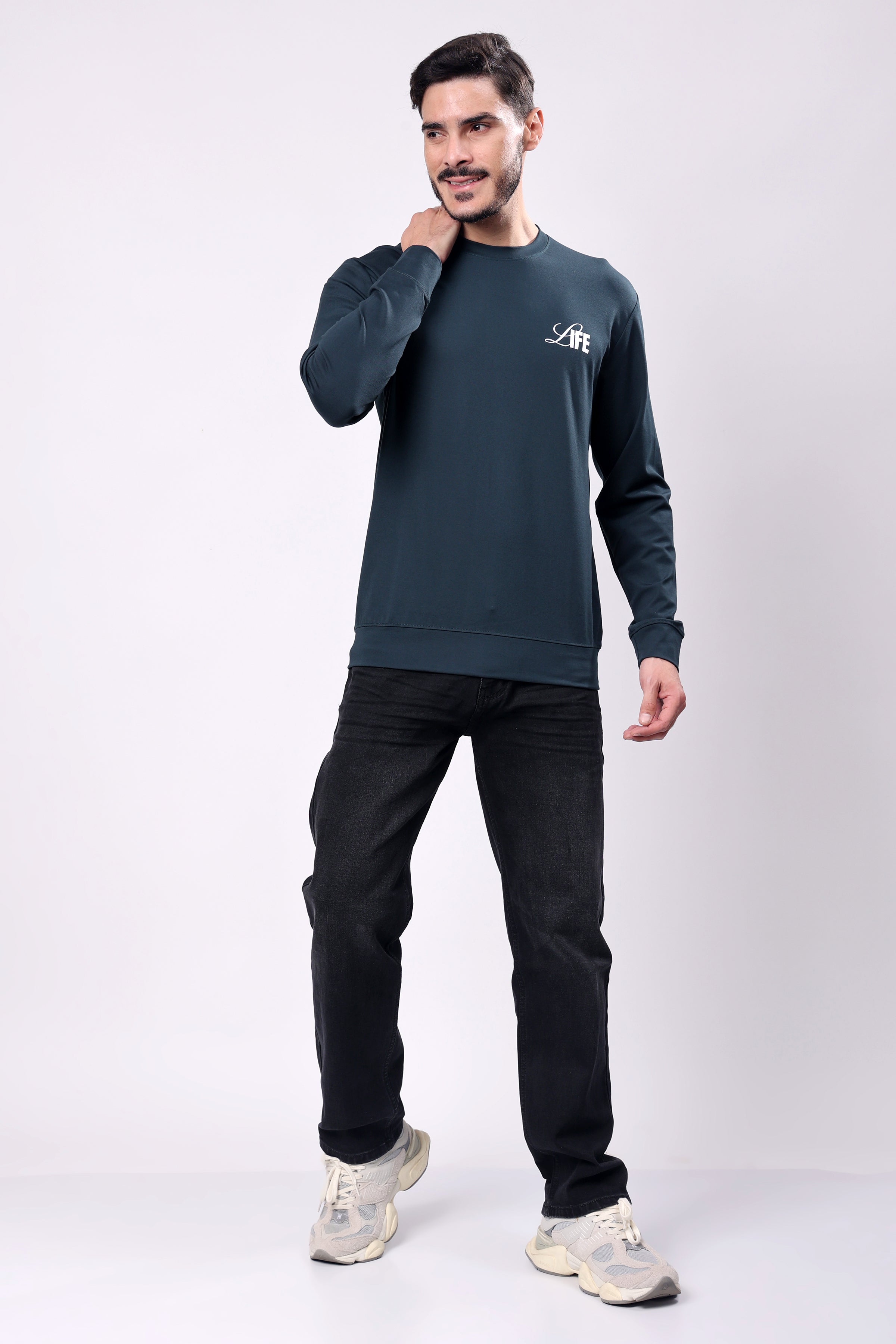 STYLOX Crew Neck Solid SWEATSHIRT - Stylox