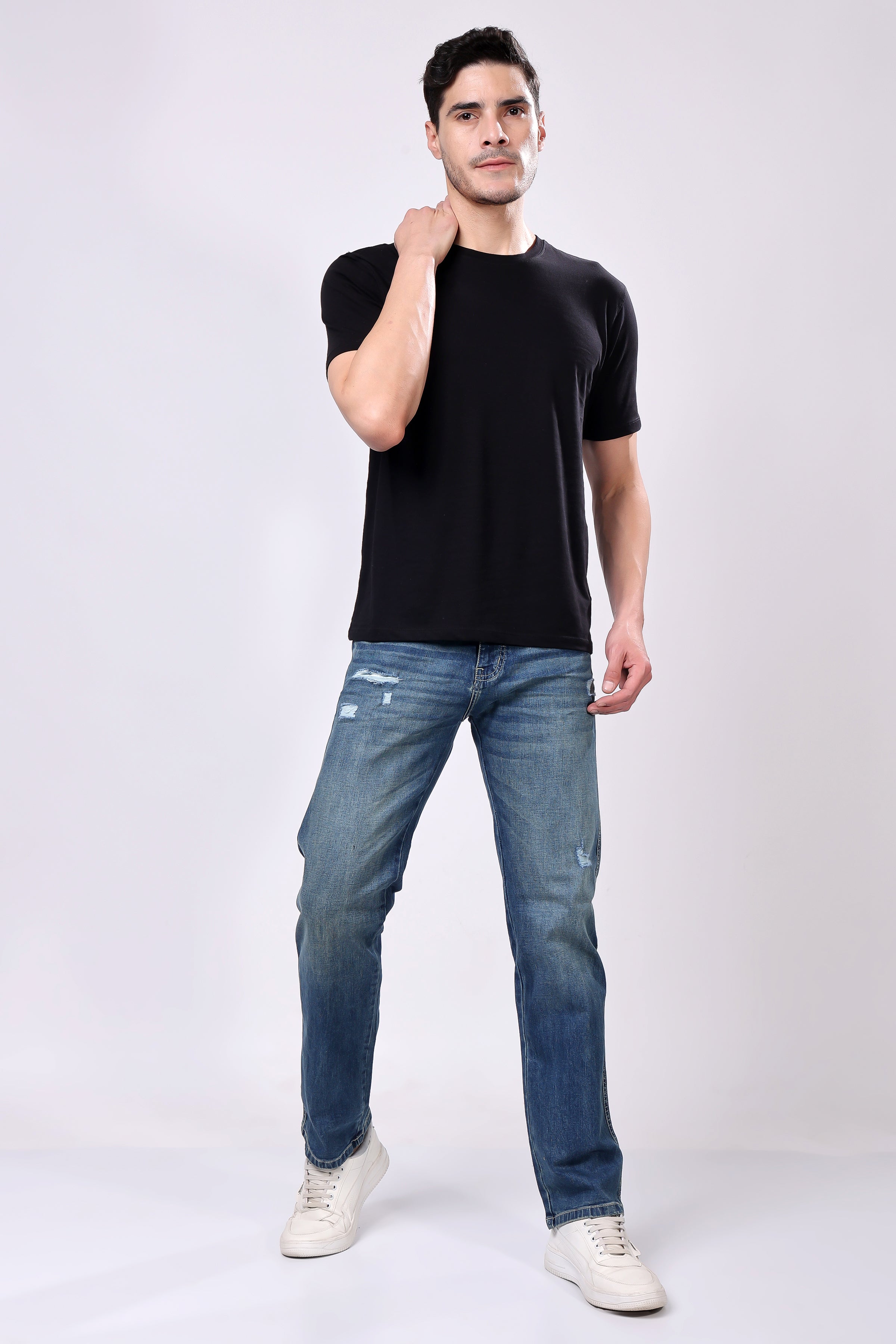 Stylox Men’s Comfort Fit Denim Jeans - Blue, - Stylox