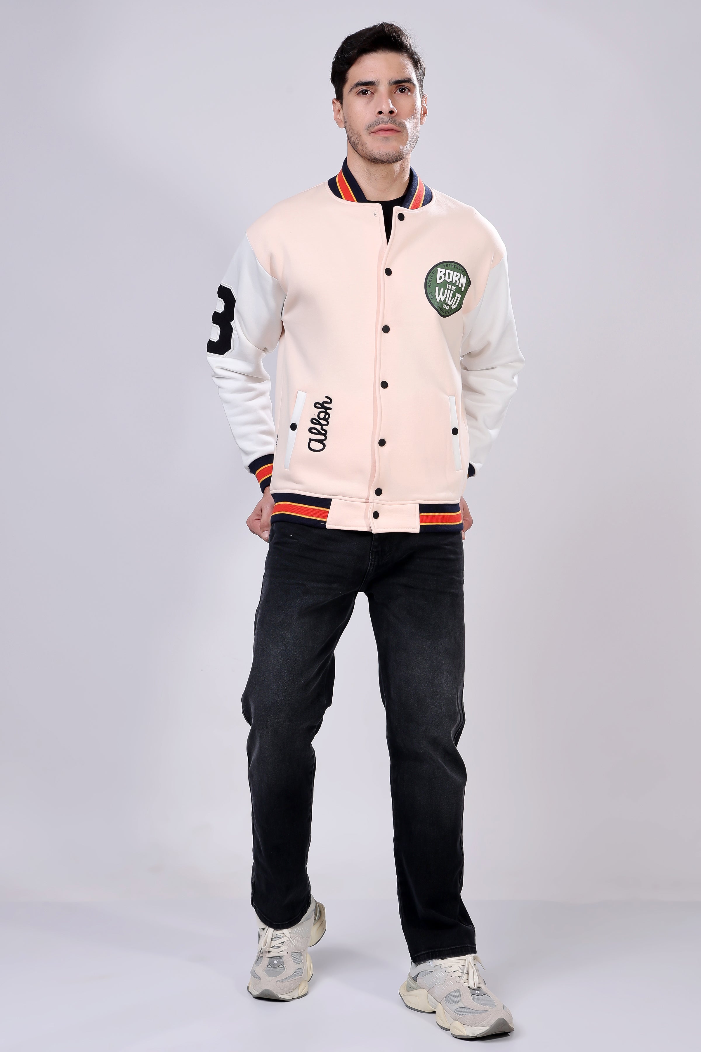 STYLOX Printed Varsity Jacket