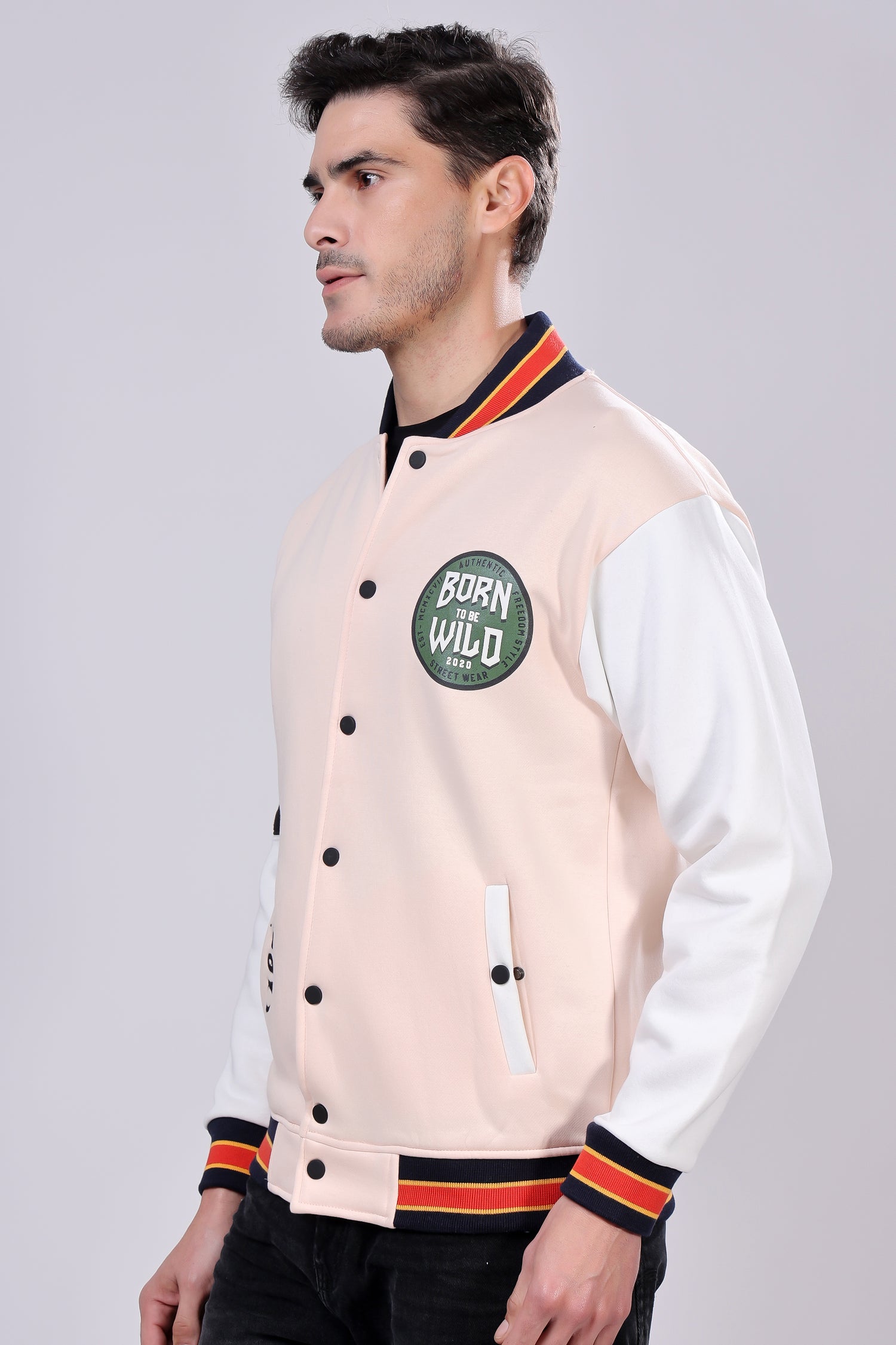 STYLOX Printed Varsity Jacket