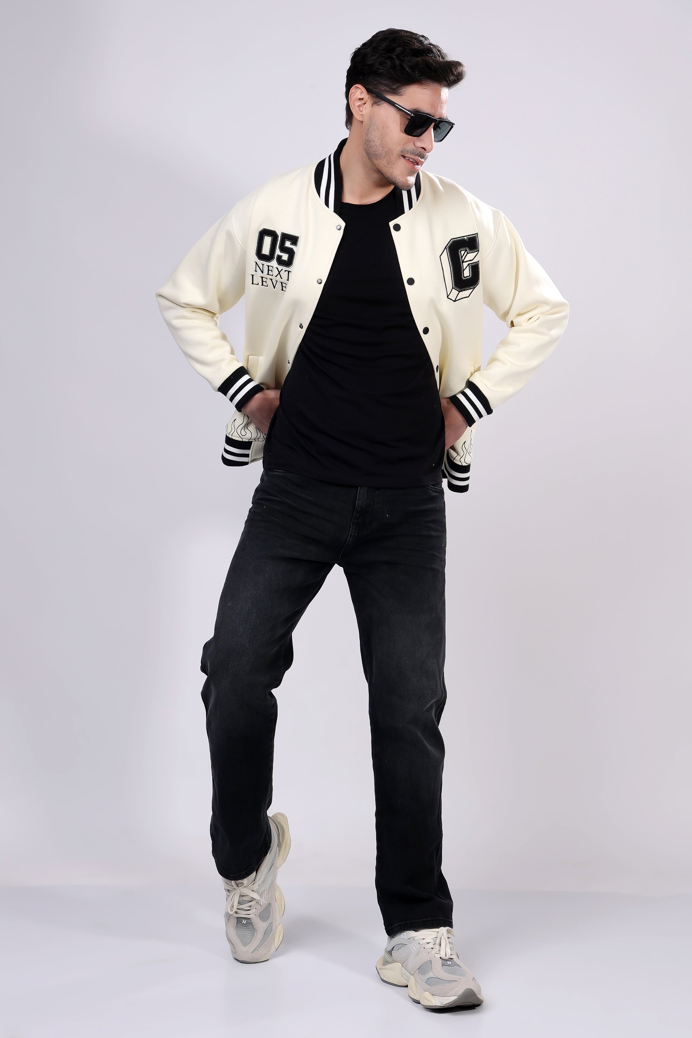 STYLOX Stylish Slim Fit Varsity Jacket