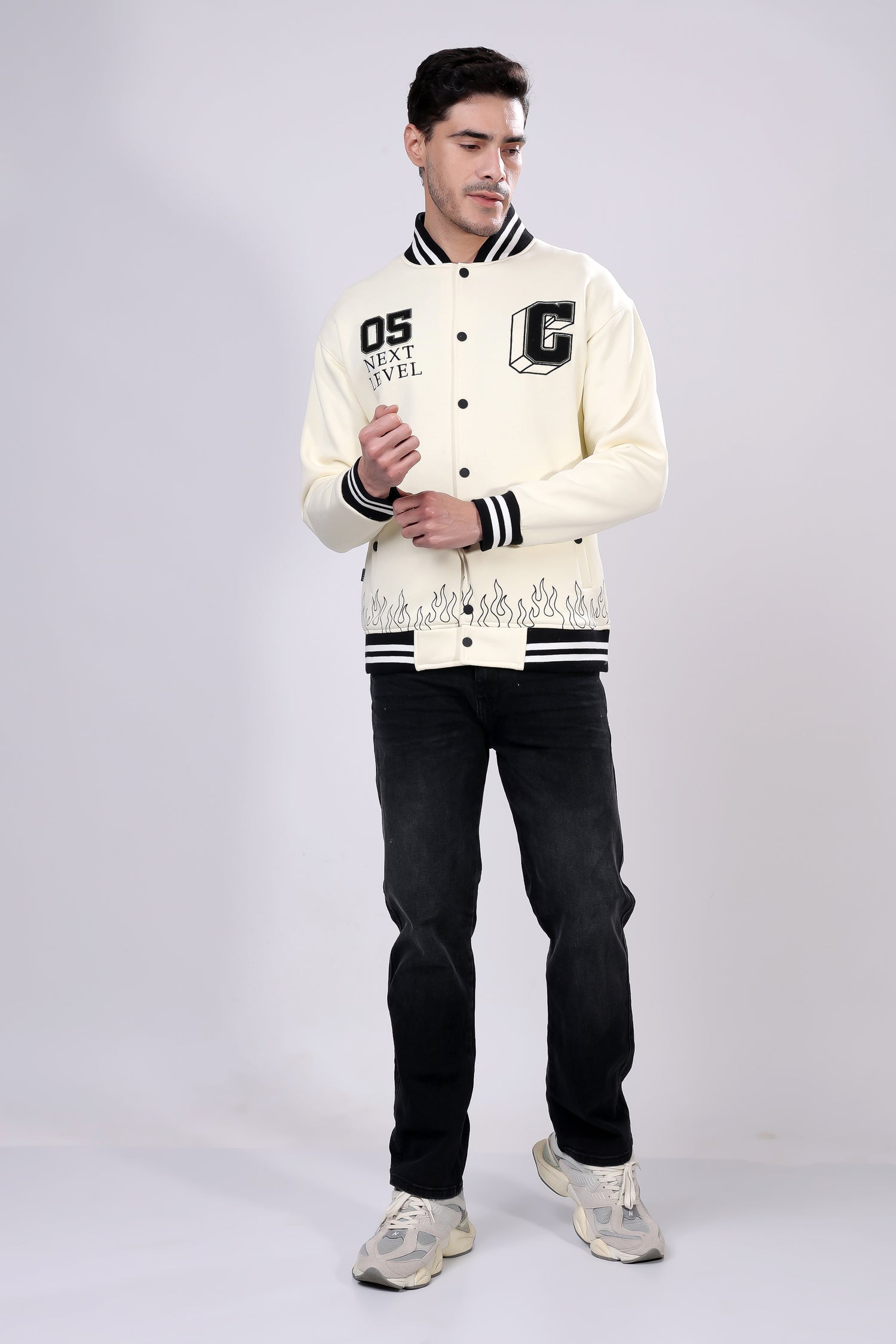 STYLOX Stylish Slim Fit Varsity Jacket