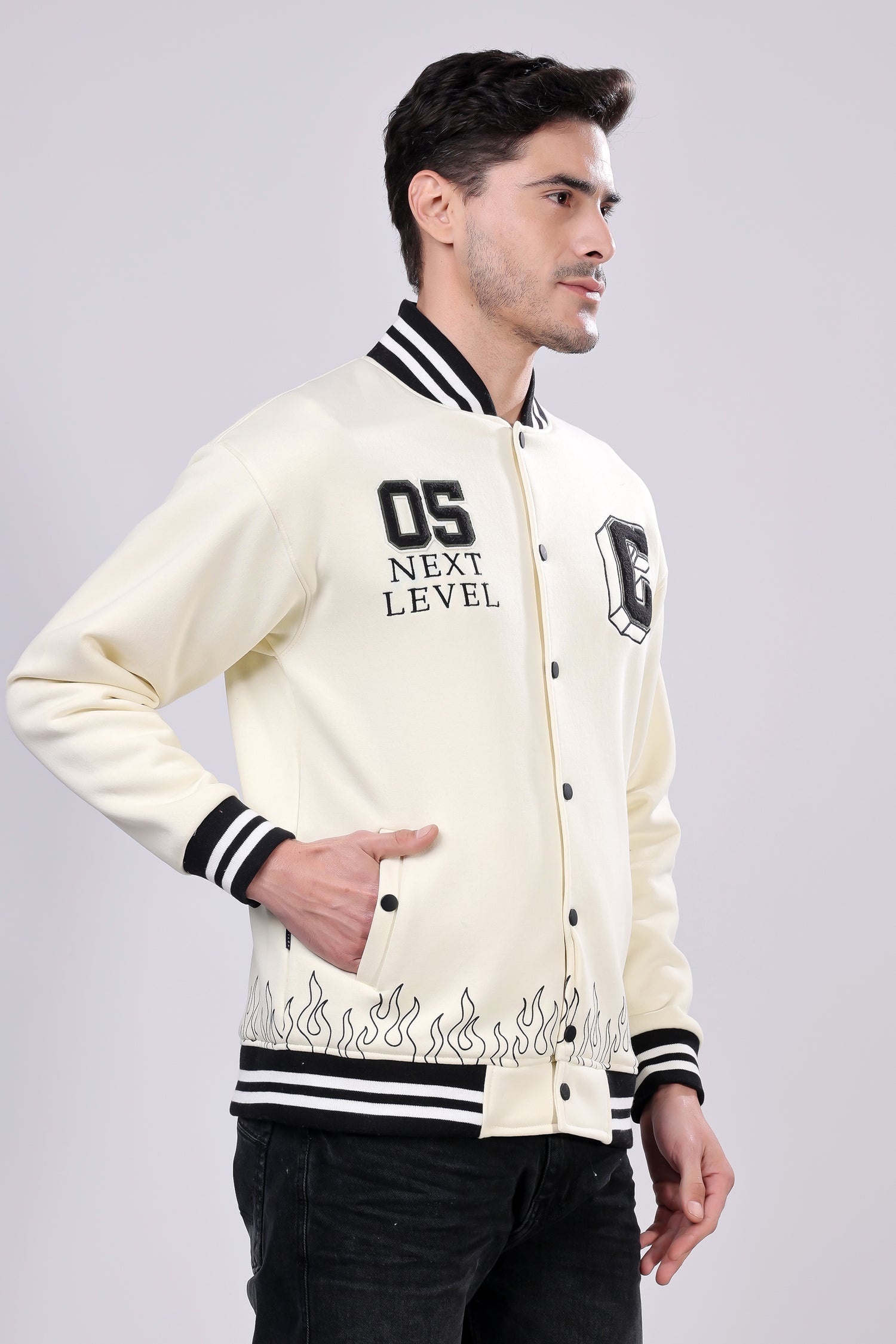 STYLOX Stylish Slim Fit Varsity Jacket