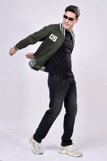 STYLOX Stylish Slim Fit Varsity Jacket