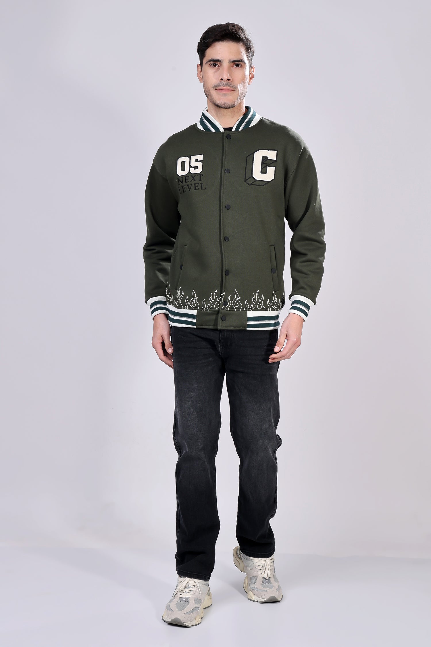 STYLOX Stylish Slim Fit Varsity Jacket